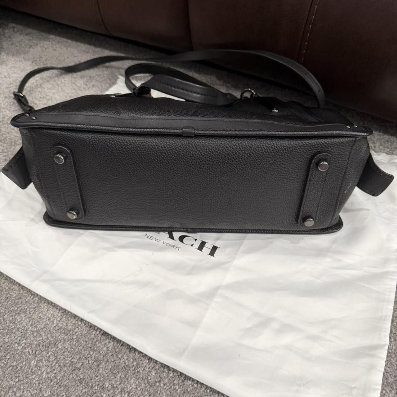Coach Coach Black Pebbled Leather Carryall Tote Shoulder Bag Size ONE SIZE - 6 Thumbnail