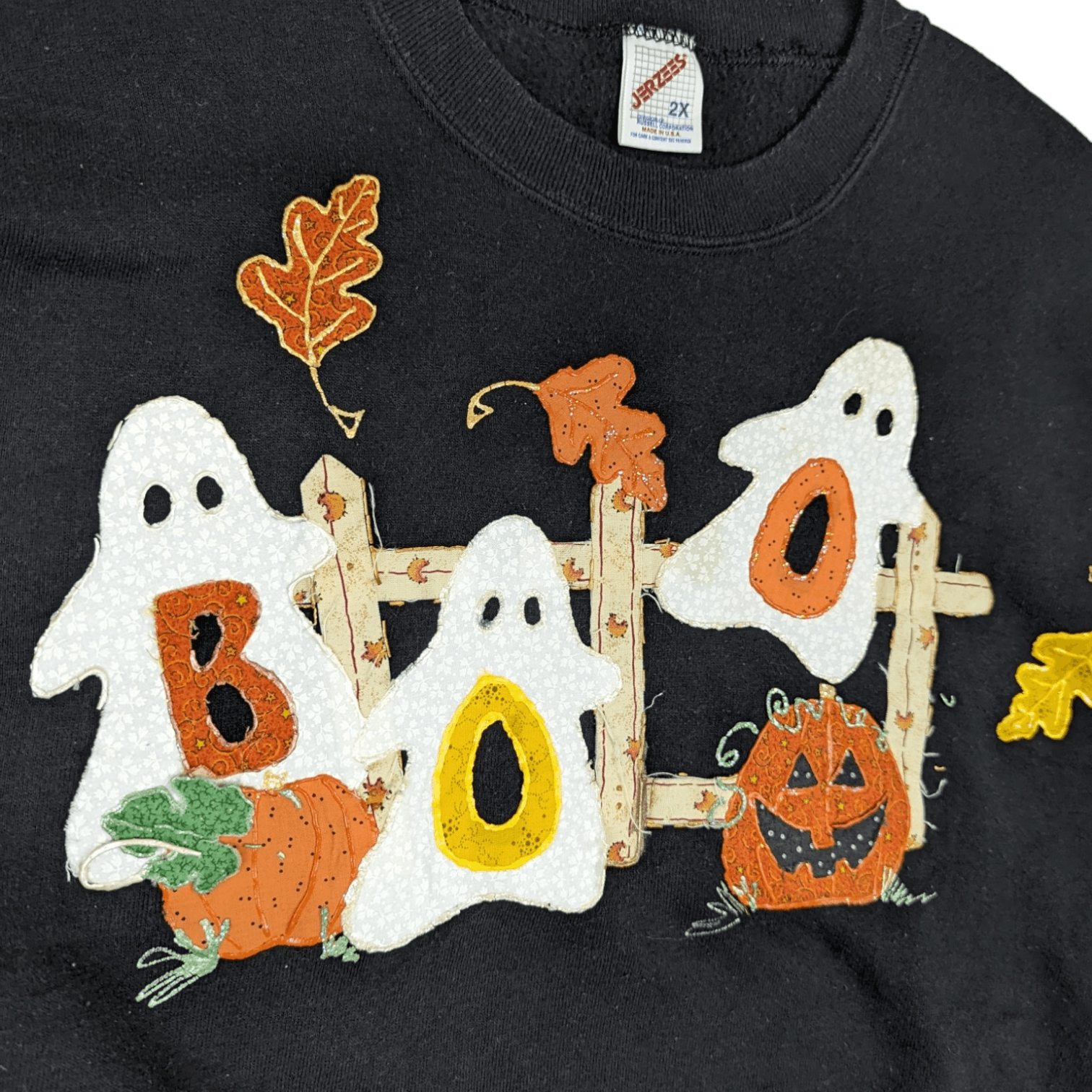 Jerzees Vintage 90's JERZEES Halloween Ghost Jumper Sweatshirt Size US XXL / EU 58 / 5 - 5 Thumbnail