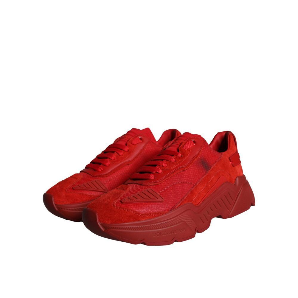 Dolce & Gabbana Dolce & Gabbana Red Leather Daymaster Low Top Sneakers Shoes Size US 7 / EU 40 - 3 Thumbnail