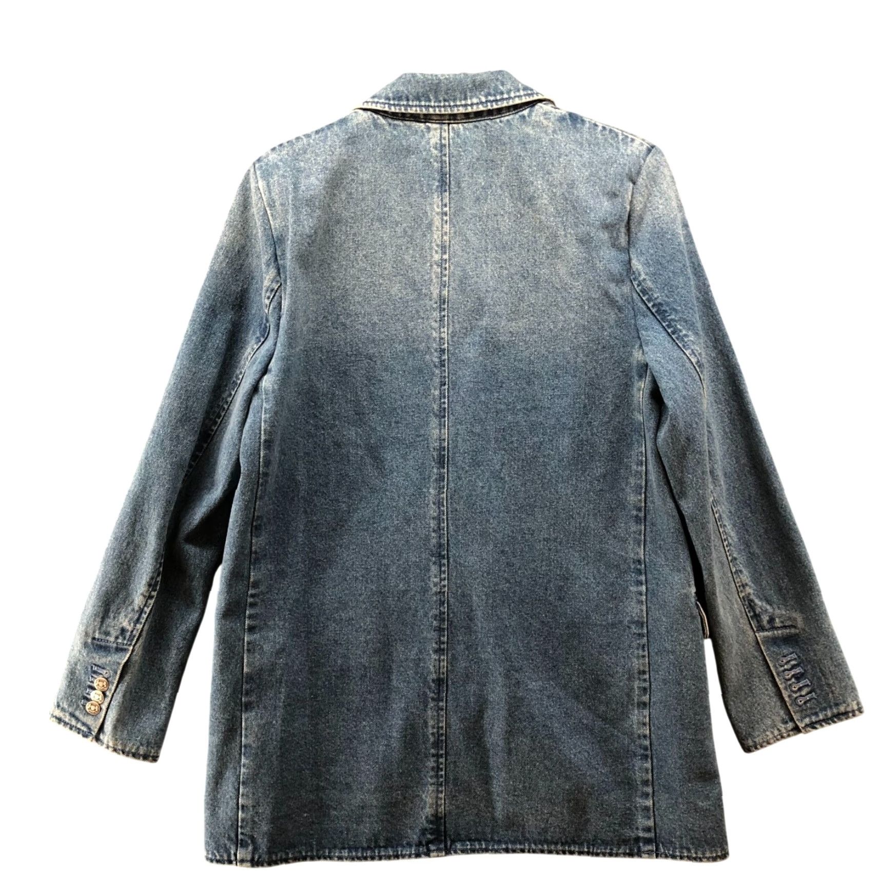 Michael Kors Michael Kors Denim Blazer Womens 6 Blue Union Wash Cotton Academia Preppy Blazer Cotton Denim Blue Kors Womens 6 Preppy Blazer Size M / US 6-8 / IT 42-44 - 2 Thumbnail