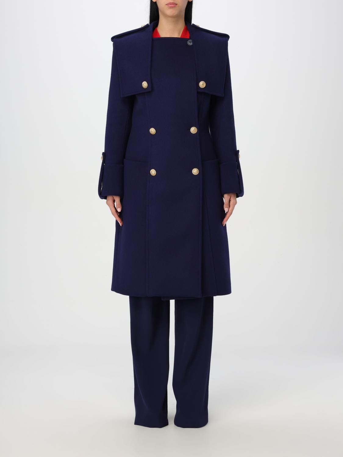 Balmain Balmain Trench Coat Woman Blue Size XS / US 0-2 / IT 36-38 - 1 Thumbnail