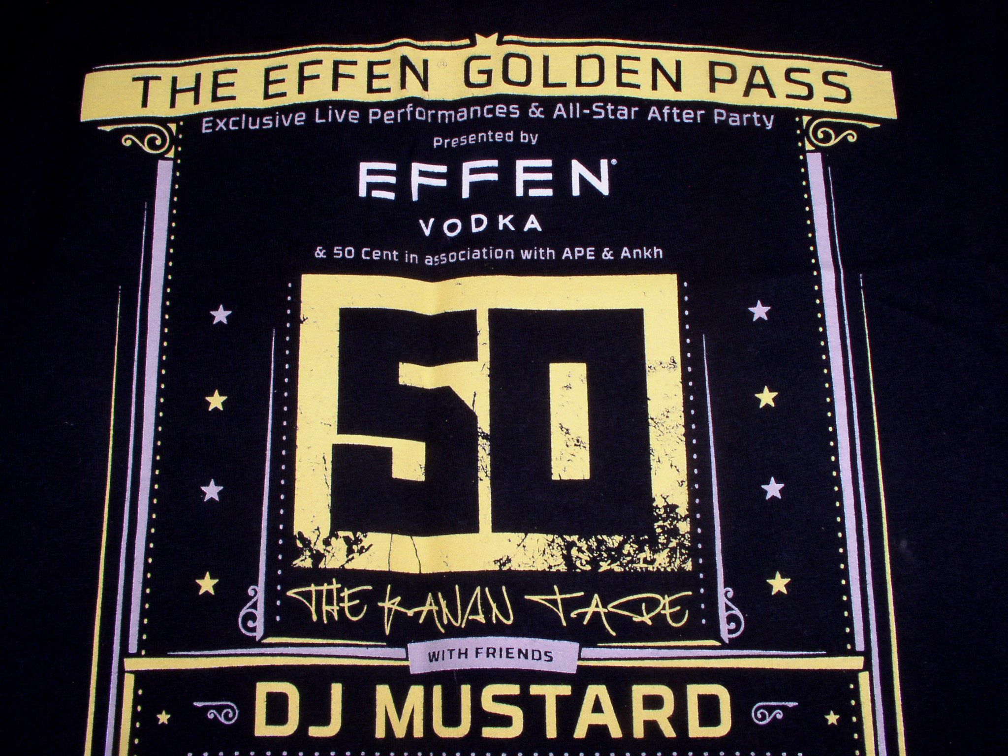 Rap Tees 50 Cent Best Effen Concert Ever T Shirt Oakland Golden Pass Size US XXL / EU 58 / 5 - 5 Thumbnail