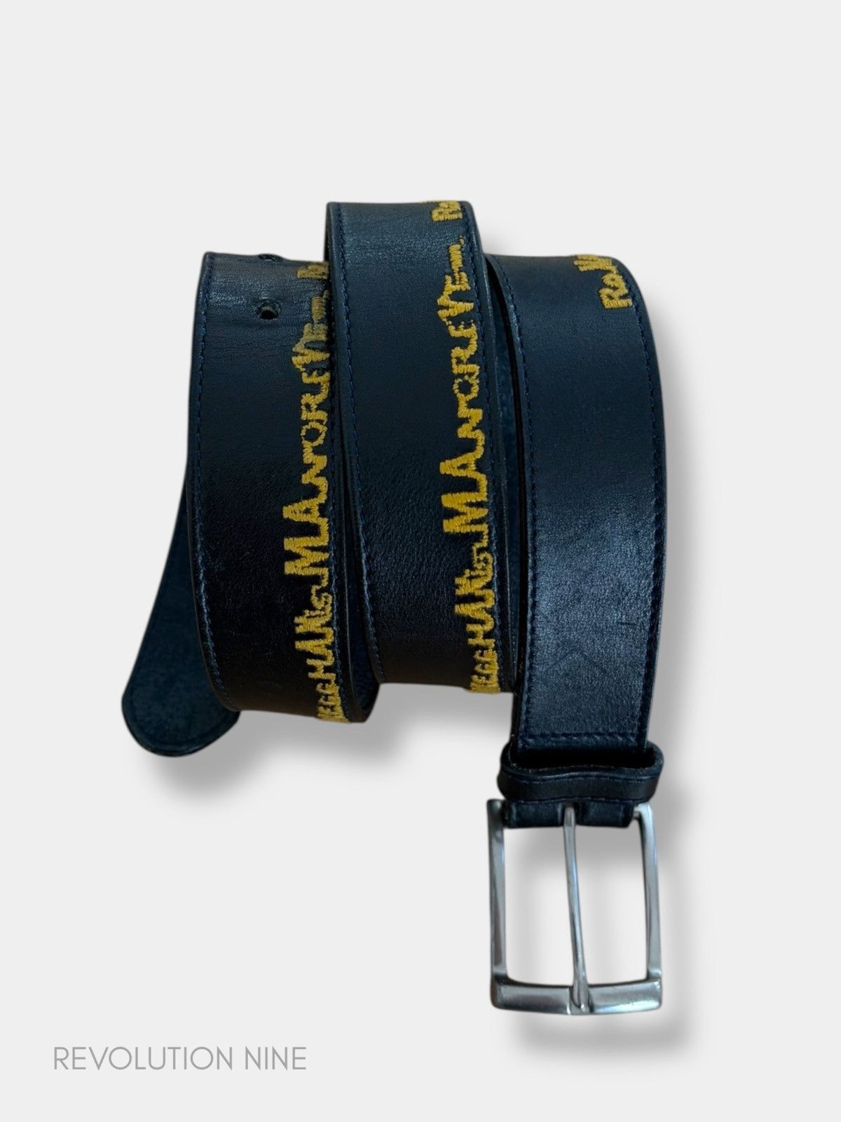 Marithe + Francois Girbaud Marithe + Francois Girbaud 90s/00s yellow embroidery belt Size 28 - 1 Thumbnail