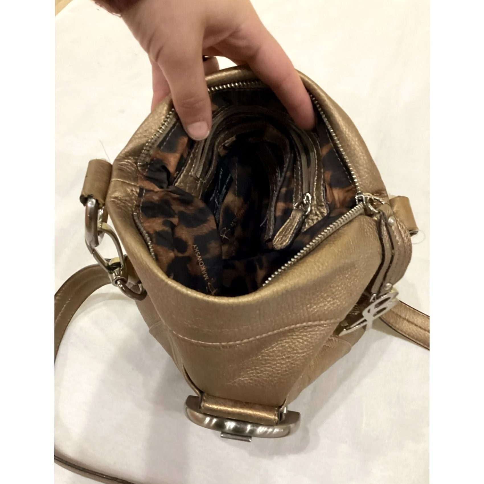 Vintage B Makowsky Crossbody Bag -3577 Women Gold Crossbody Womens N/A Pre-Owned Like New Size ONE SIZE - 5 Thumbnail