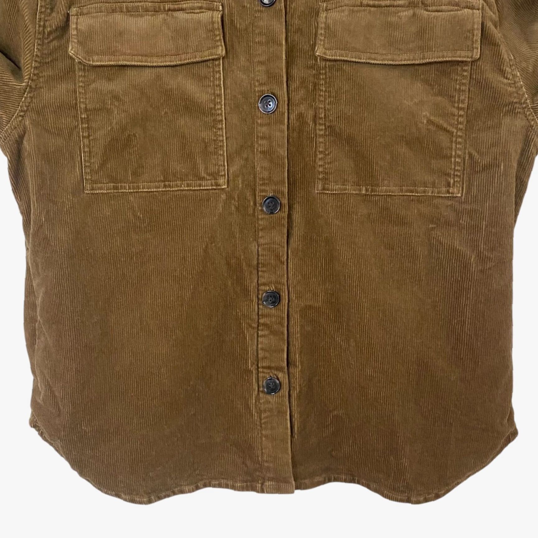 Banana Republic VINTAGE Banana Republic Corduroy Shirt Jacket Womens Large Brown Long Sleeve Button Front Pockets Fall Winter Size L / US 10 / IT 46 - 6 Thumbnail