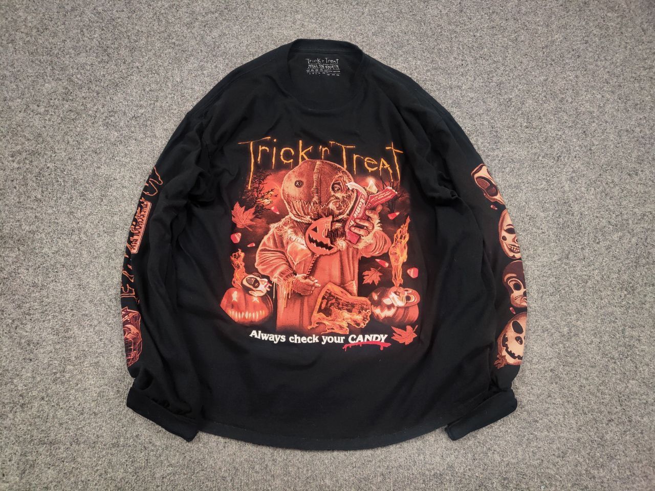 Vintage Trick R Treat Hell on Shirt Logo Long sleeve Vintage Style Size US XL / EU 56 / 4 - 2 Thumbnail