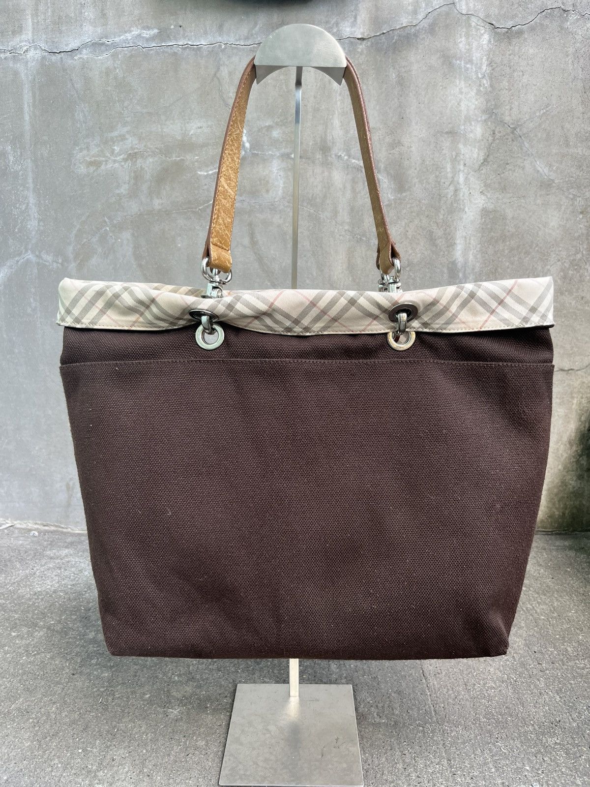 Burberry Blue Label Brown Canvas Shoulder Bag Size ONE SIZE - 5 Thumbnail