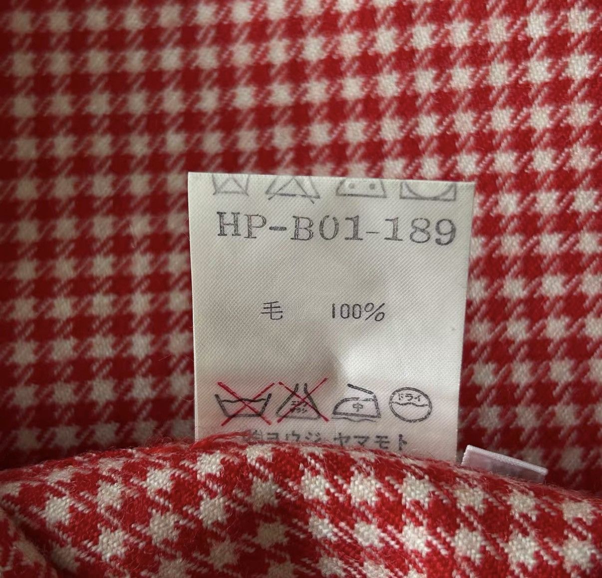 Yohji Yamamoto Yohji Yamamoto 93aw Houndstooth Red Shirt K4 Size US M / EU 48-50 / 2 - 8 Thumbnail