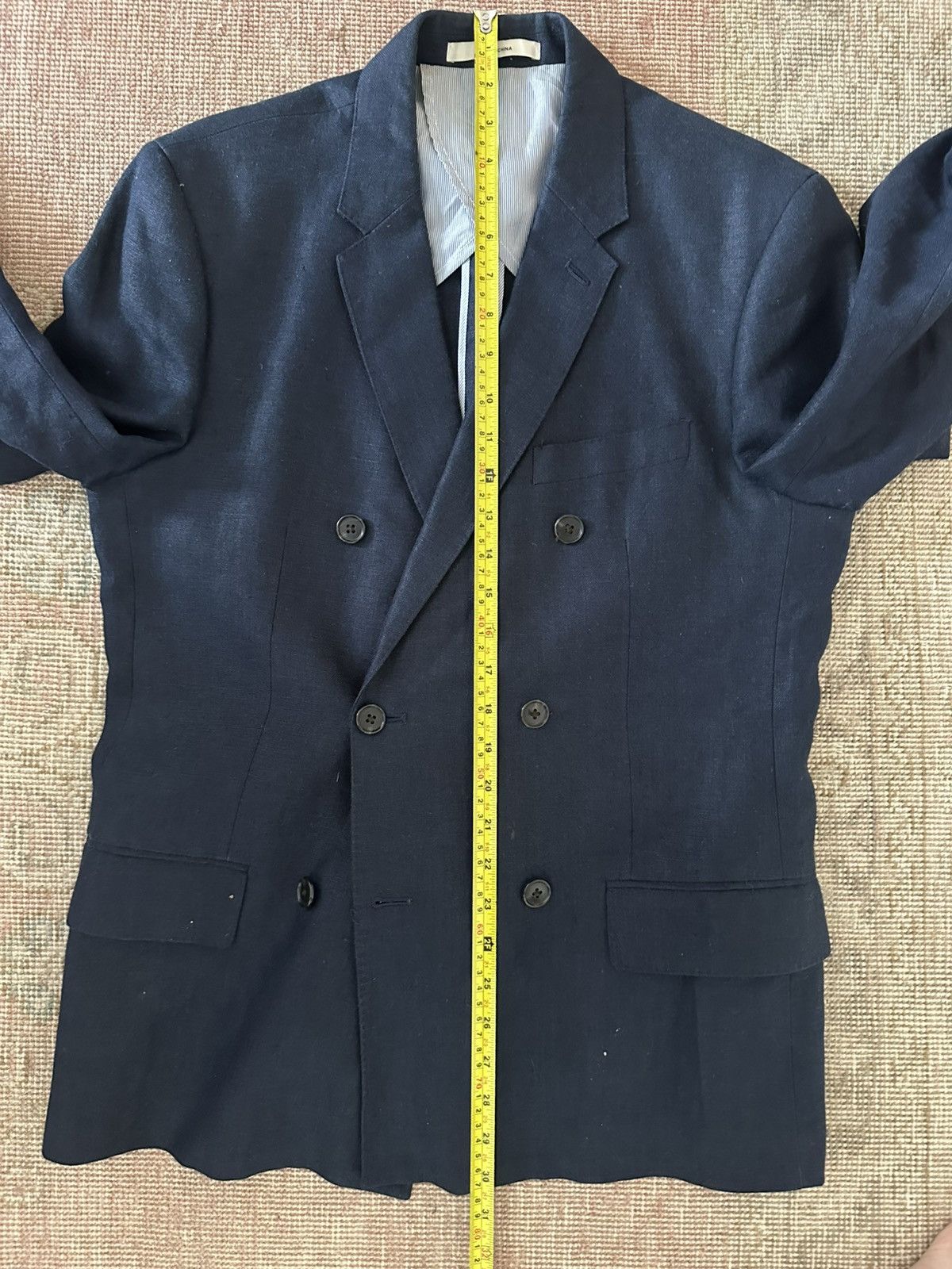 Club Monaco Club Monaco Double-Breasted Linen Blazer | Navy | US 38/40R Size 38R - 8 Thumbnail
