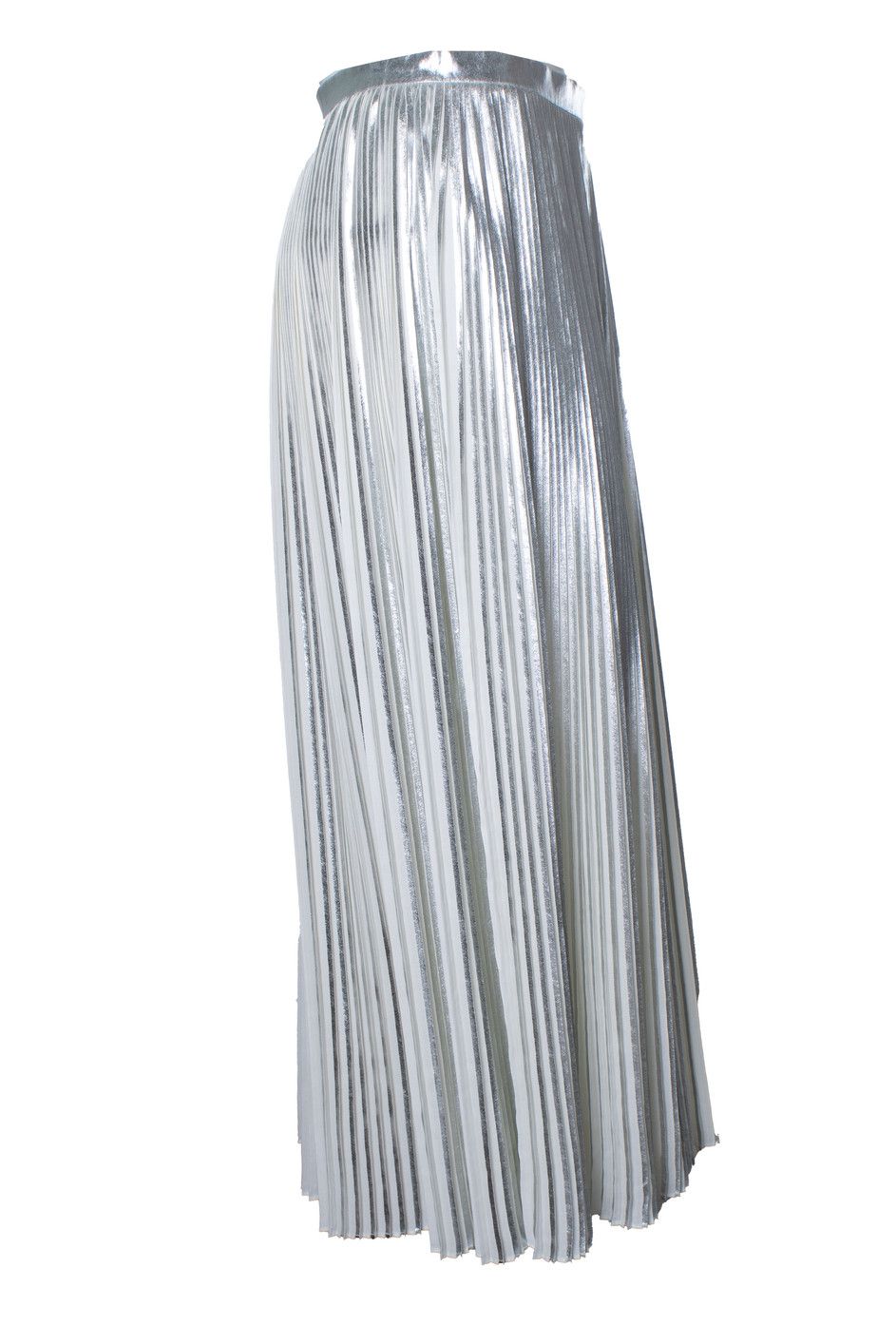 Valentino Valentino Garavani, pleated metallic maxi skirt Size 28" / US 6 / IT 42 - 4 Thumbnail