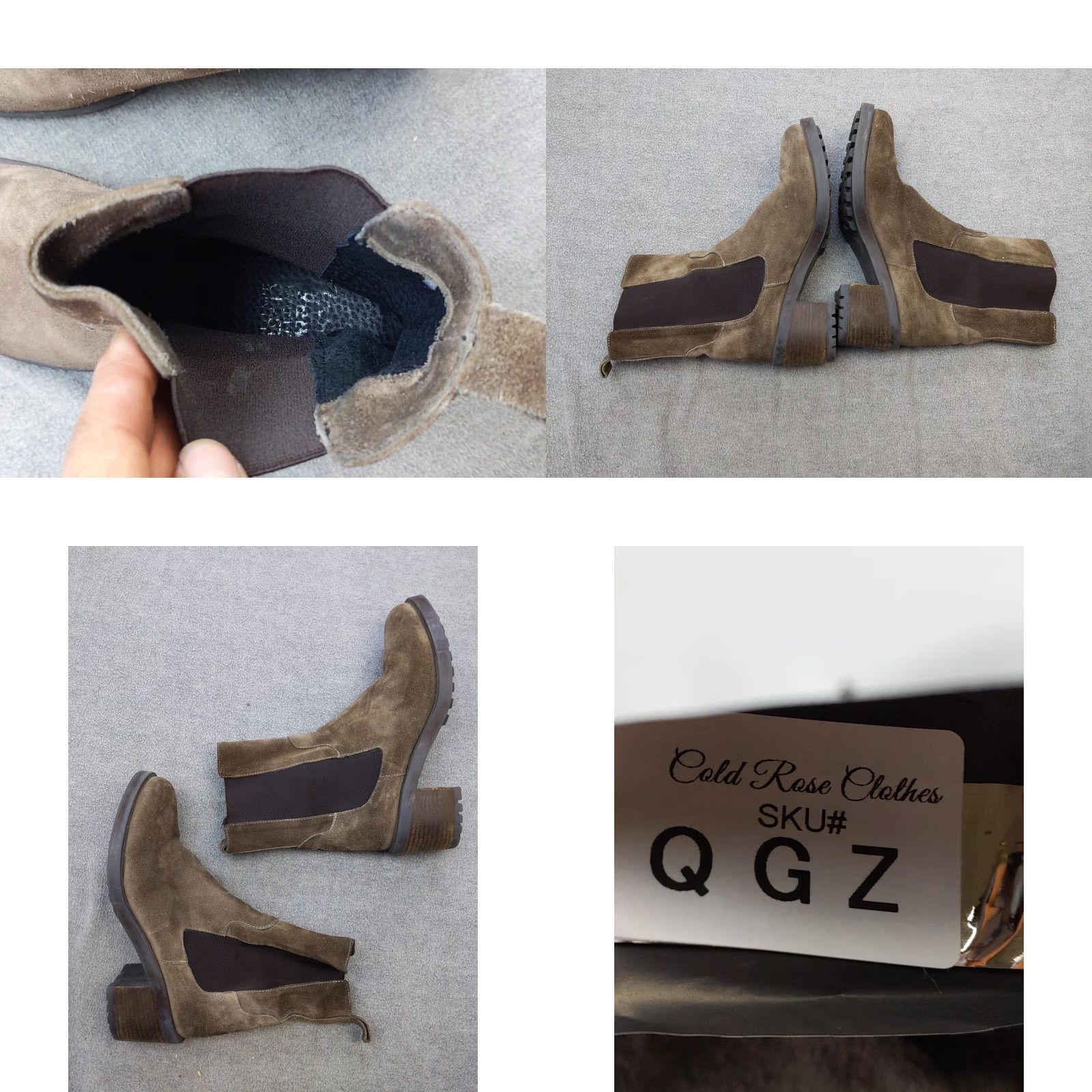 Vintage Emanuele Crasto Chelsea Boots Womens Size 9 EU 40 Brown Suede Block Heel Chelsea Boot Woman Mid Heel Size US 9 / IT 39 - 9 Thumbnail