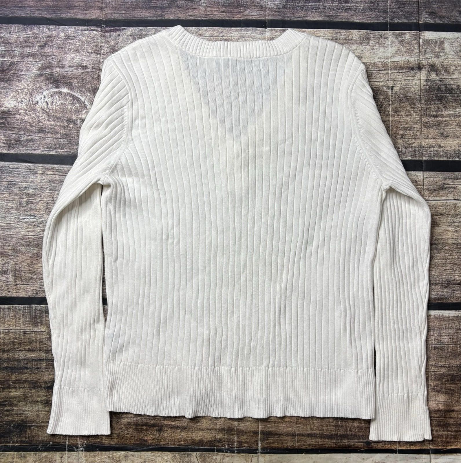 Polo Ralph Lauren Lauren Jeans Company Sweater Women's Medium Ribbed Gold Size M / US 6-8 / IT 42-44 - 3 Thumbnail