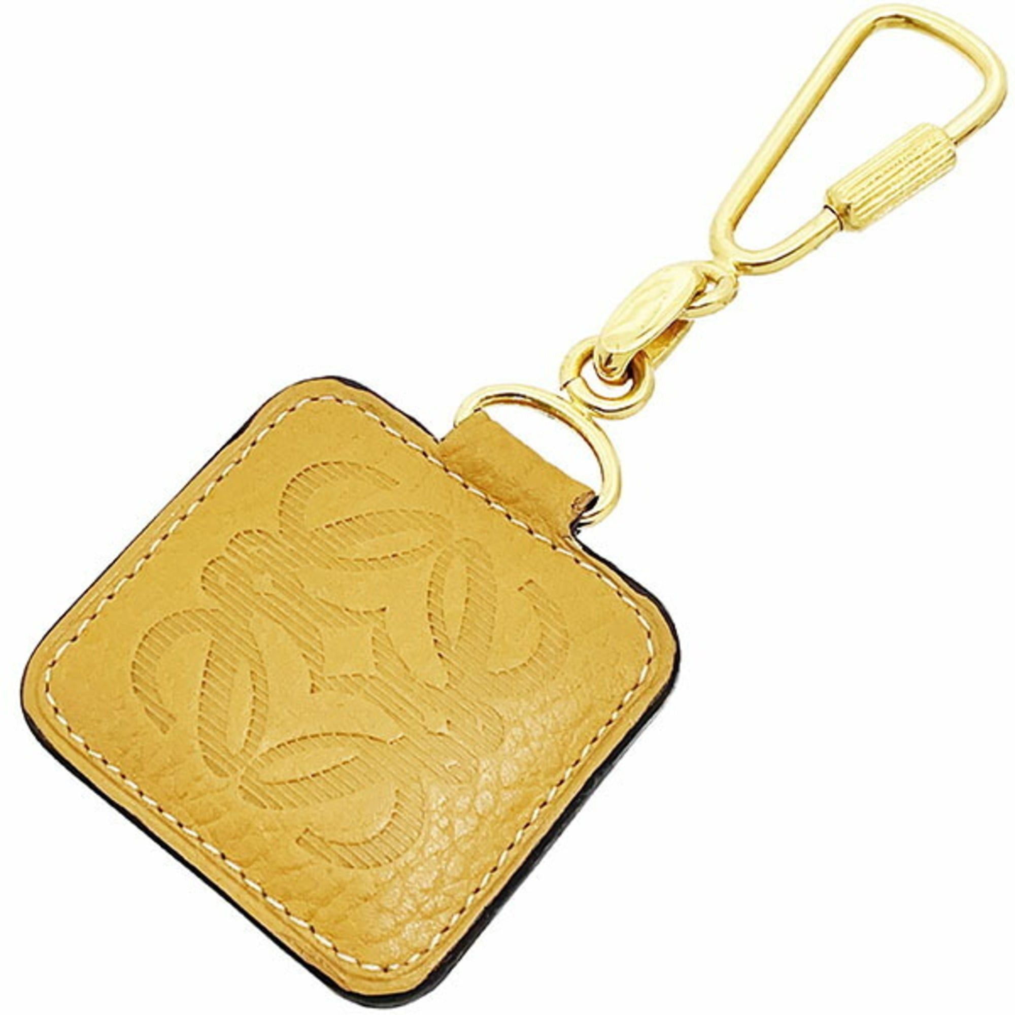 Loewe Loewe Anagram Keychain Hook Leather Camel Tag Keyring Charm KK-17178 Size ONE SIZE - 1 Thumbnail