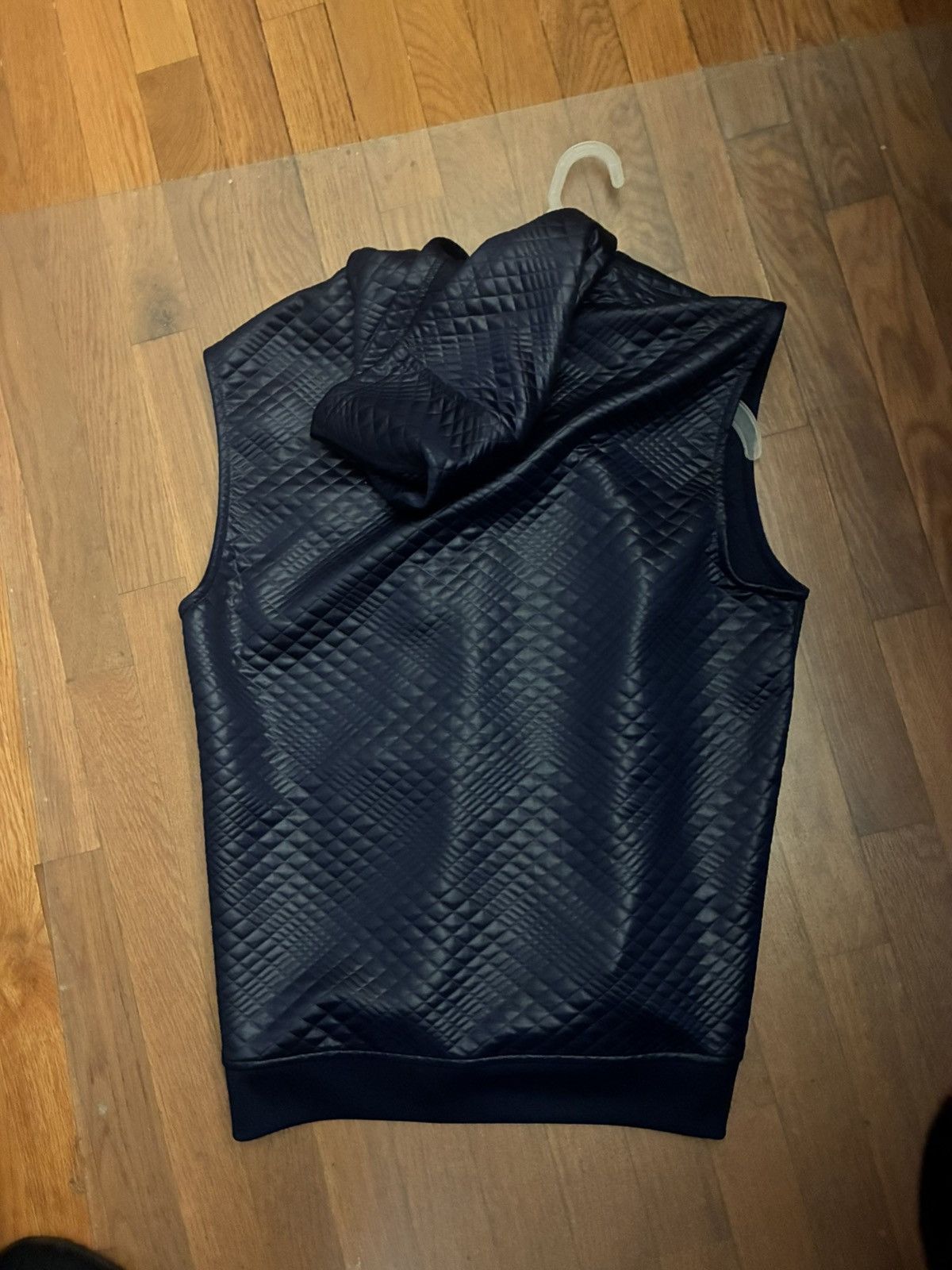 I.N.C INC Navy quilted vest with hood Size M #gilet #outerwear Size US M / EU 48-50 / 2 - 2 Thumbnail