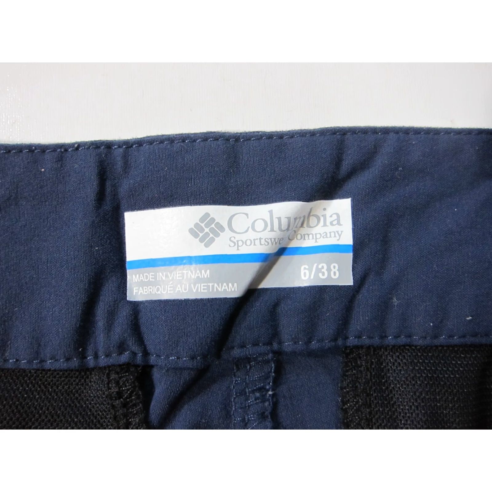 Vintage Columbia Navy Blue Stretch Lightweight Pocket Travel Active Slim Pant Women 6/38 Size 28" / US 6 / IT 42 - 3 Thumbnail