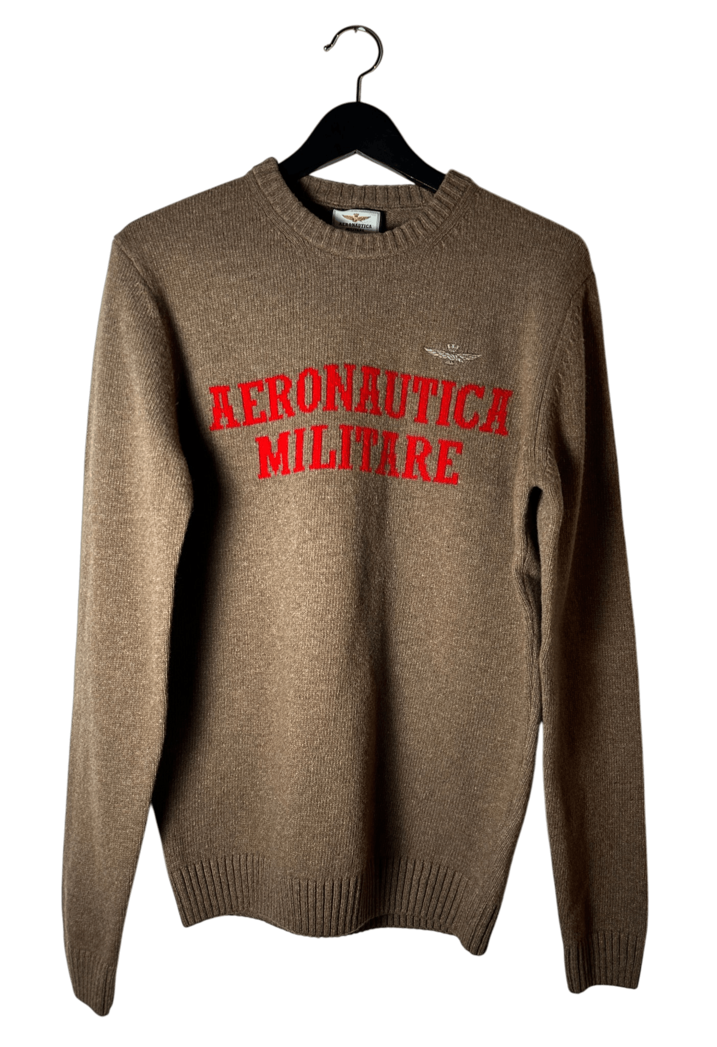 Aeronautica Militare Brown wool pullover Size US L / EU 52-54 / 3 - 1 Thumbnail