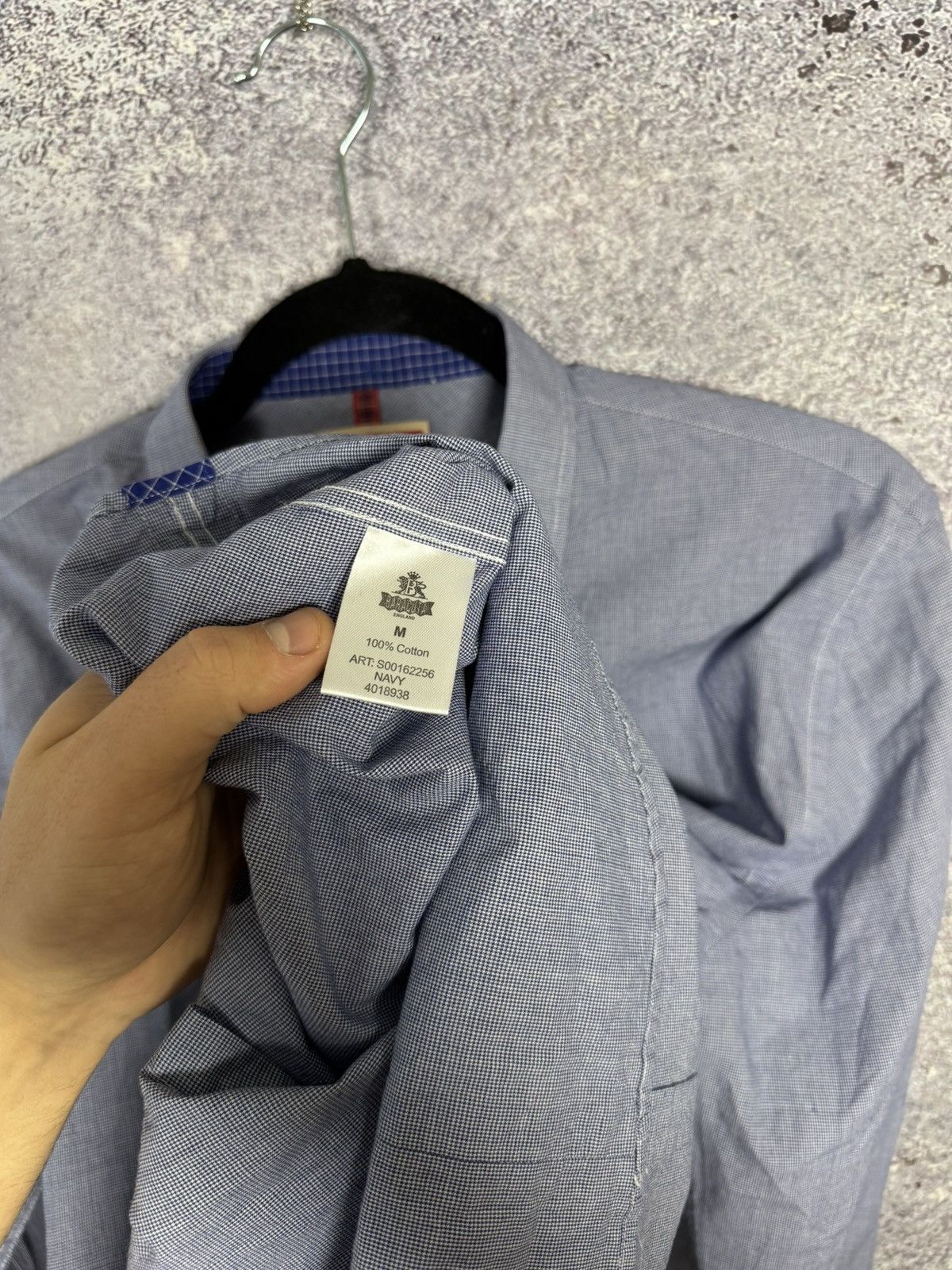 Baracuta × Vintage Baracuta Shirt Men’s Medium Blue Check Plain Mods SKA Size US M / EU 48-50 / 2 - 13 Thumbnail