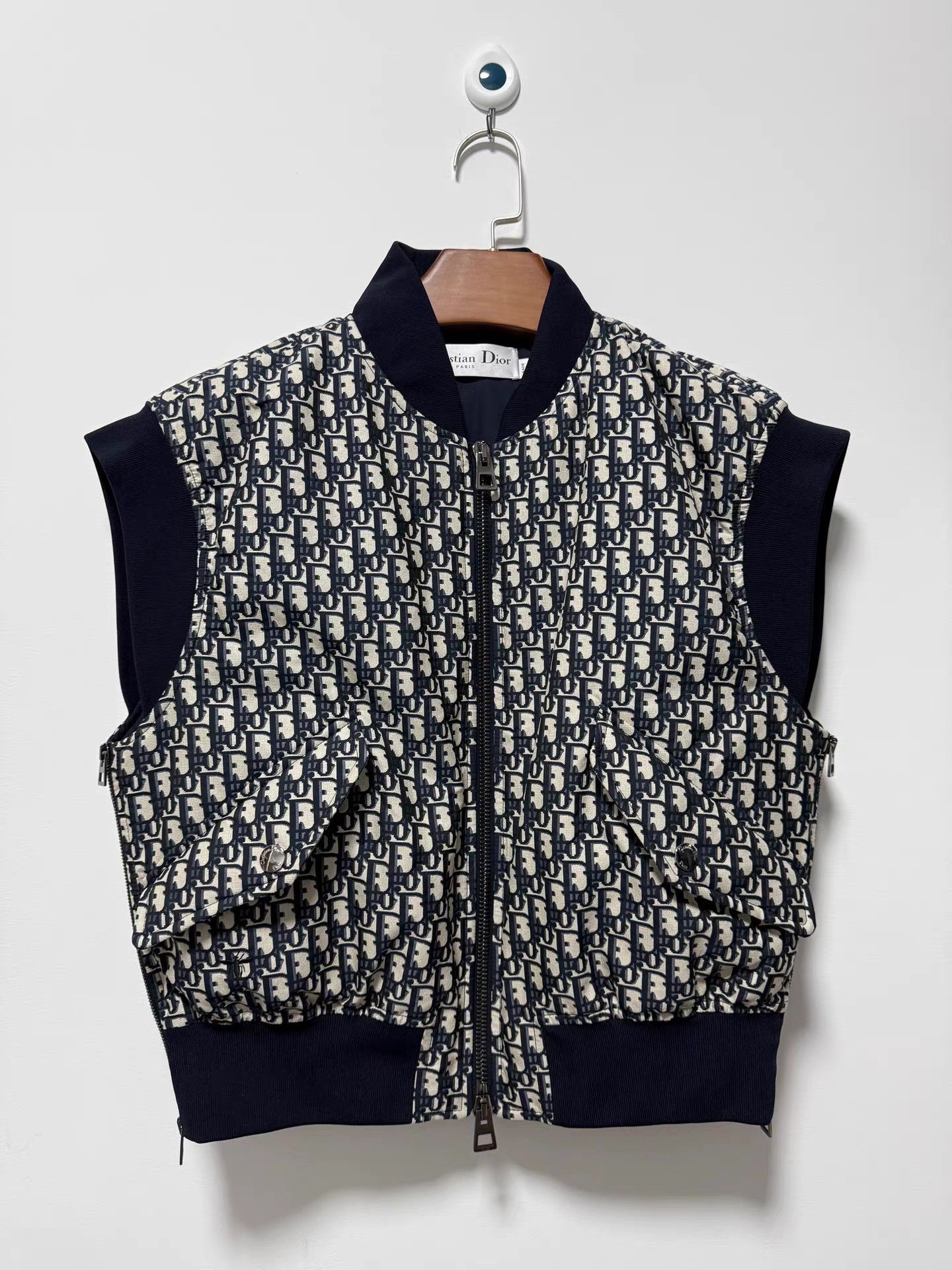 Dior DIOR Logo Print Stand Collar Short Sleeve Jacket K13 Size XS / US 0-2 / IT 36-38 - 1 Thumbnail