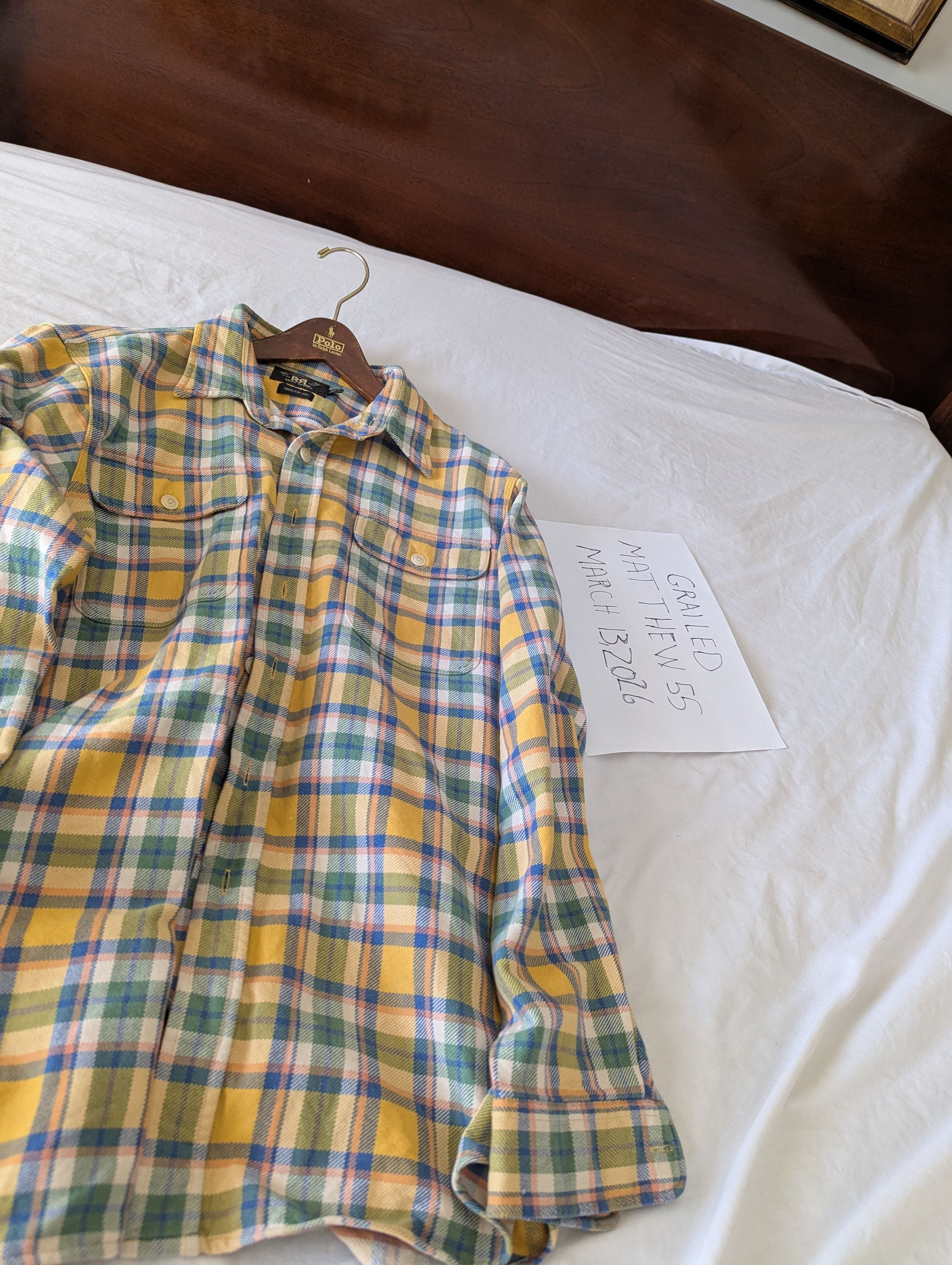 RRL Ralph Lauren Flannel Cotton Shirt Size US L / EU 52-54 / 3 - 3 Thumbnail
