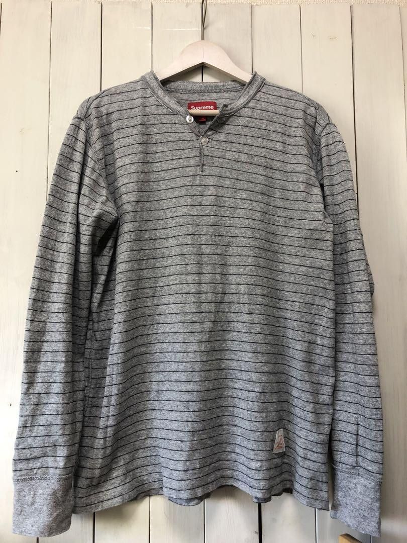 トップス supreme printed stripe twill henley Supreme Printed Stripe Twill Henley | Grailed