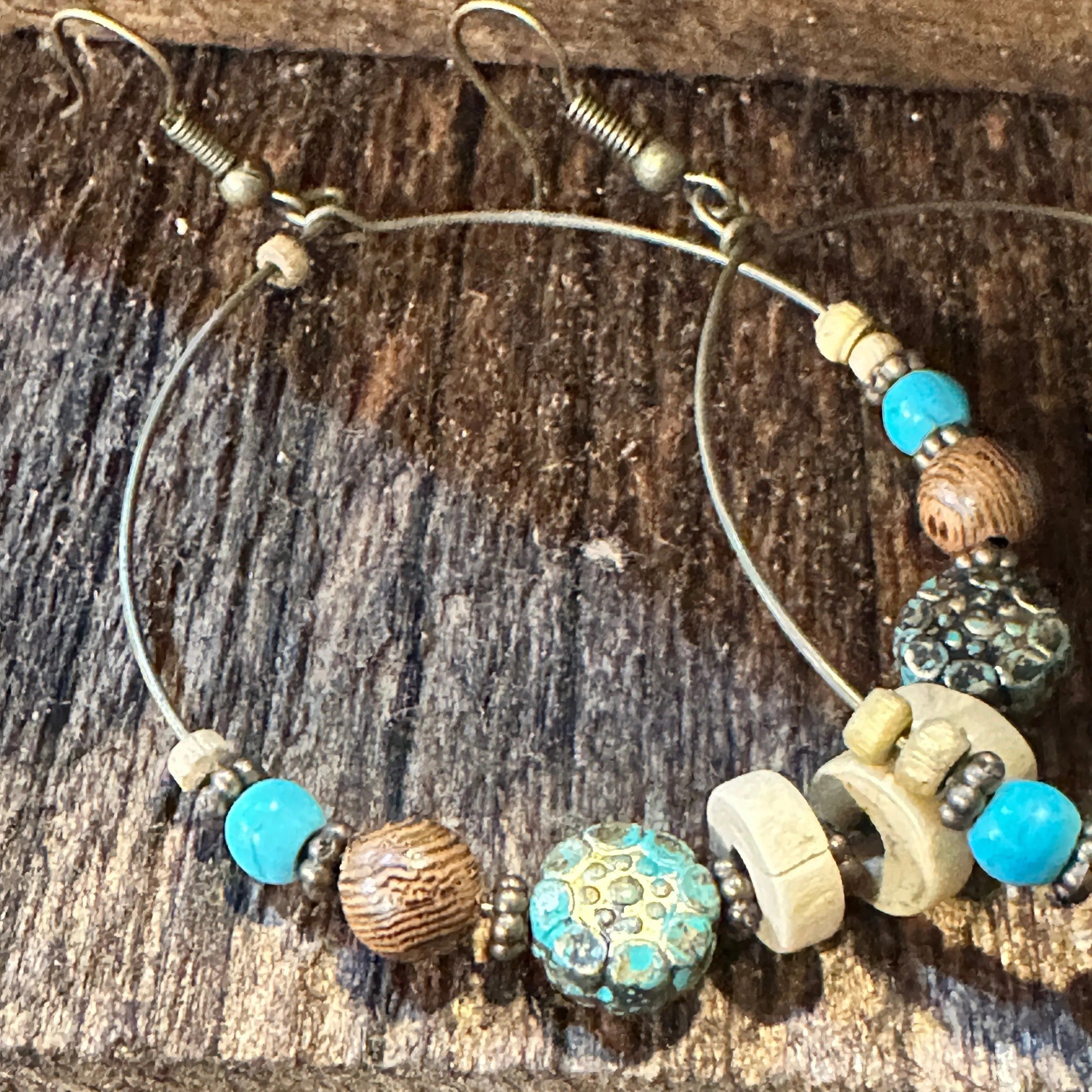 Other Handmade Western Hippie Copper Wire Colorful Wooden Beads Dr Size ONE SIZE - 8 Thumbnail
