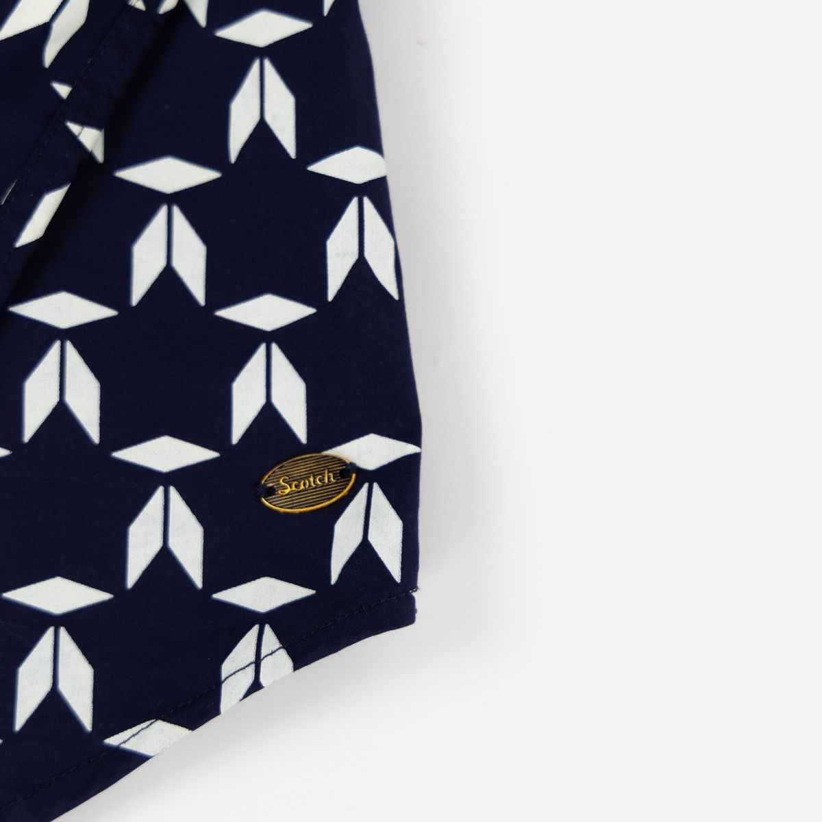Scotch & Soda Scotch & Soda Mens Navy Geometric Print Shirt LS Button Up Size US L / EU 52-54 / 3 - 6 Thumbnail