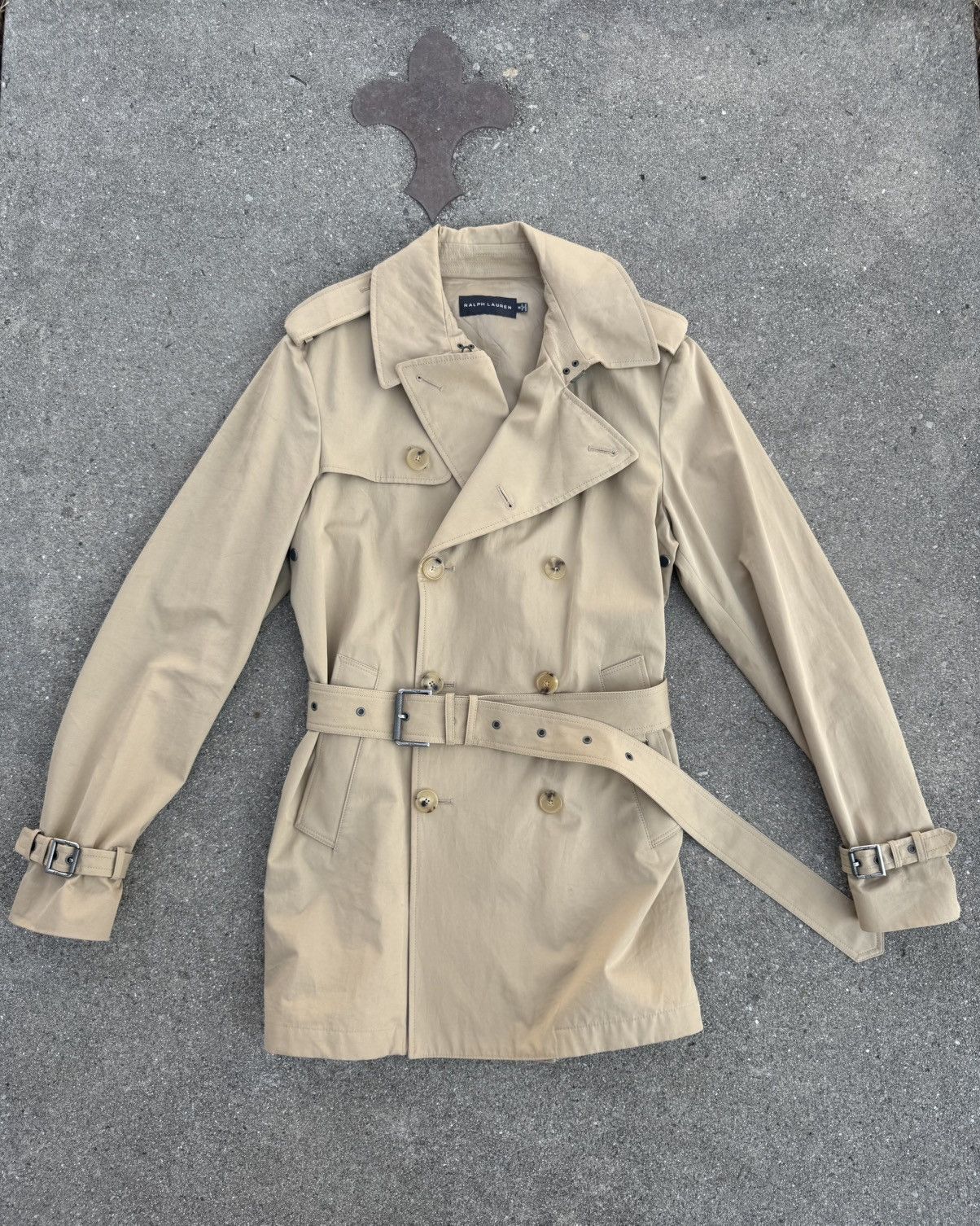 Ralph Lauren Black Label SAMPLE double breasted trench coat Size US M / EU 48-50 / 2 - 1 Thumbnail
