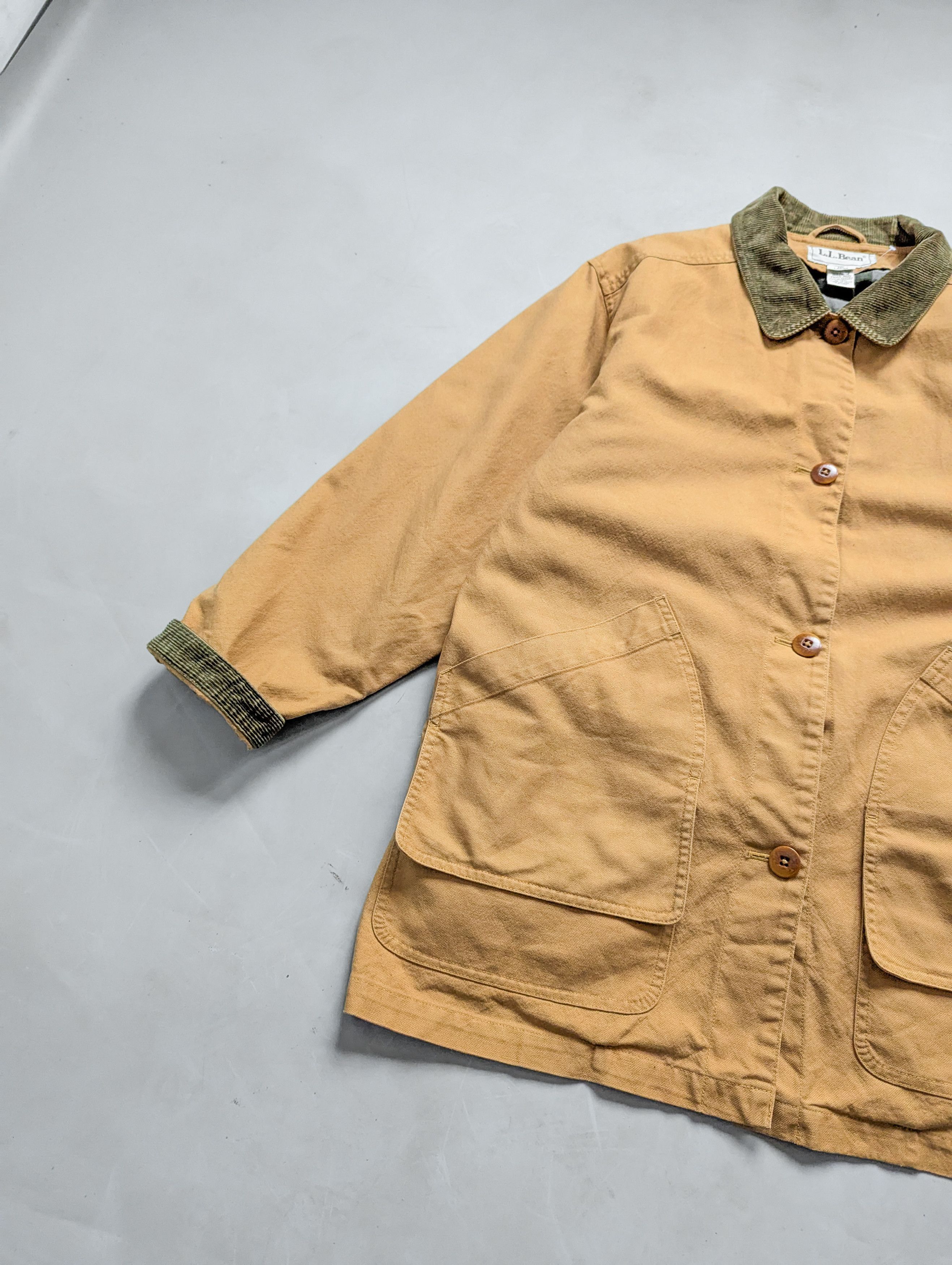 L.L. Bean × Vintage Vintage 90’ L.L. Chore Jacket + Lining Brown Denim Lined Size M / US 6-8 / IT 42-44 - 2 Thumbnail