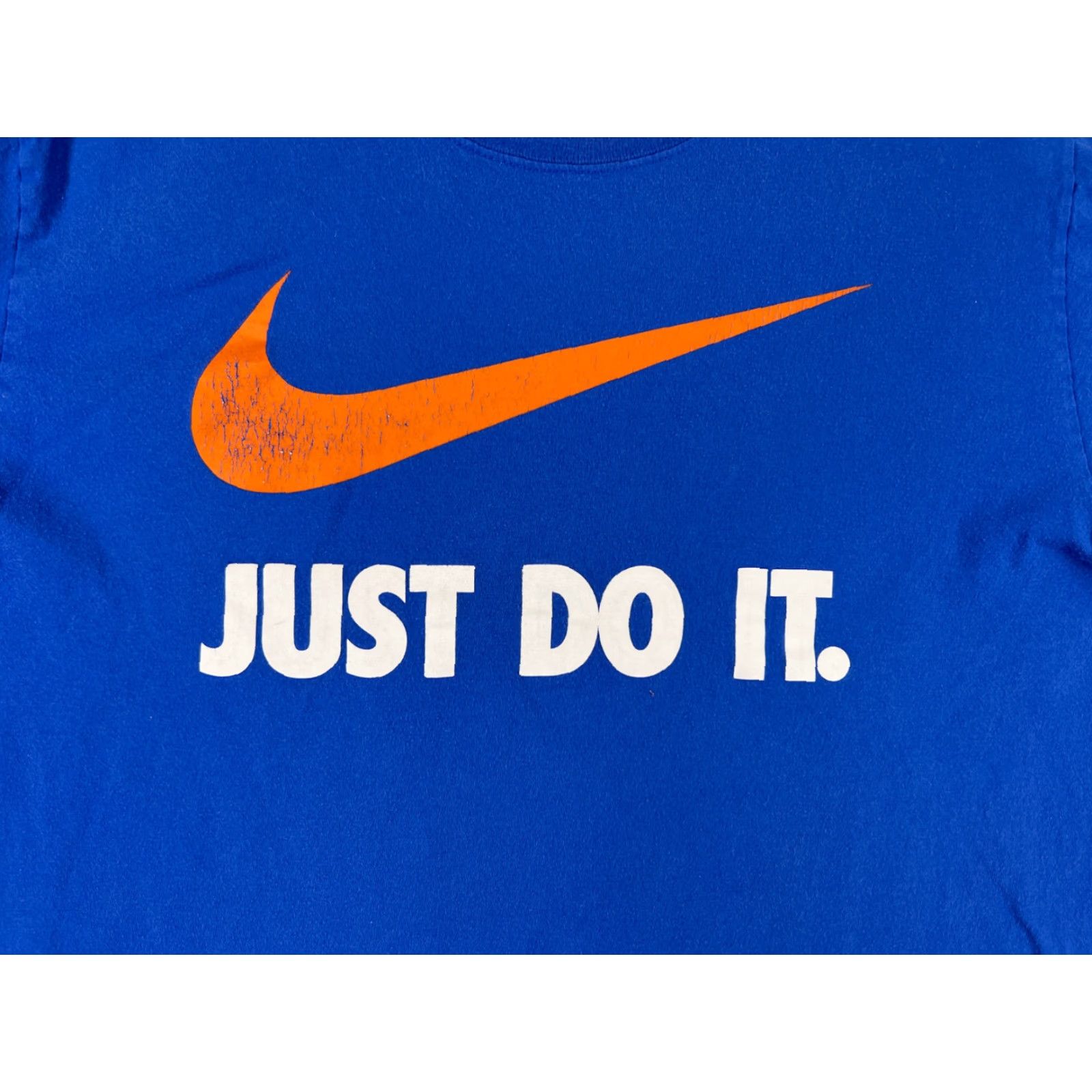 Nike Nike Mens Shirt L Blue Just Do It Swoosh Crew Neck Short Sleeve 100% Cotton Dri-FIT Logo Retro Sports Size US L / EU 52-54 / 3 - 3 Thumbnail