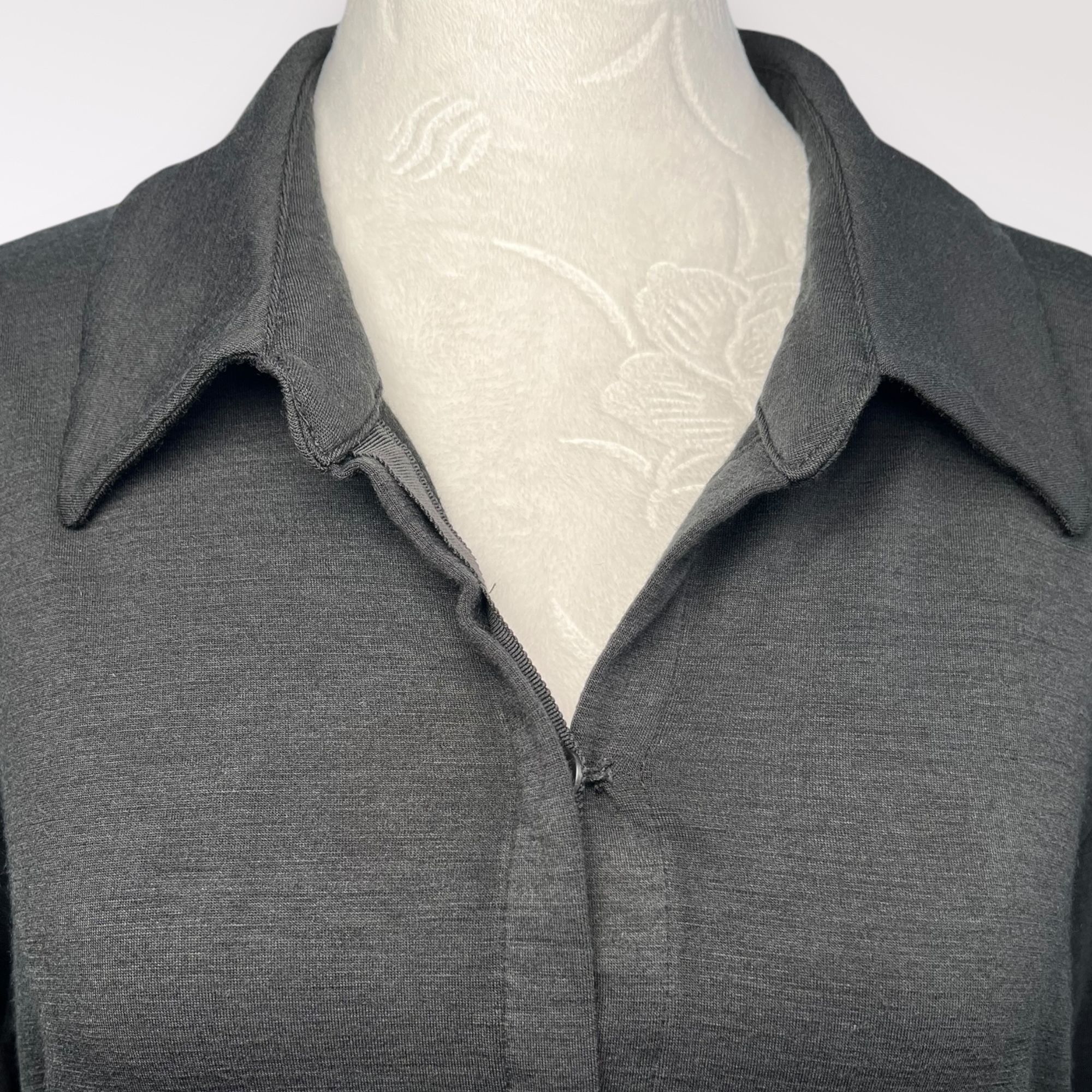 Emanuel Ungaro VTG Emanuel Ungaro Wool Blend Button-Up Blouse Large Size L / US 10 / IT 46 - 2 Thumbnail