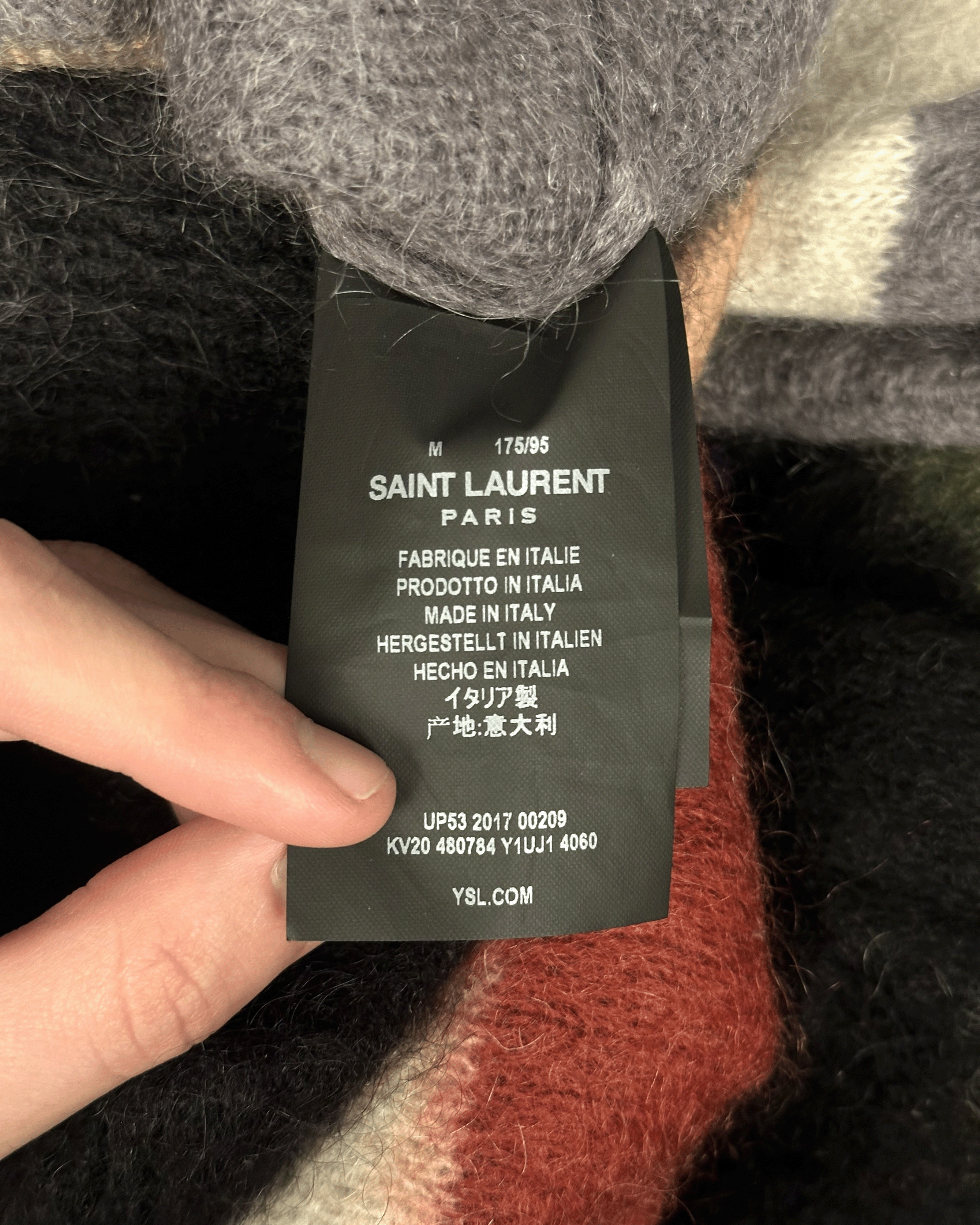 Saint Laurent Paris Saint Laurent Striped Mohair Johnny Rotten Sweater Size US M / EU 48-50 / 2 - 9 Thumbnail