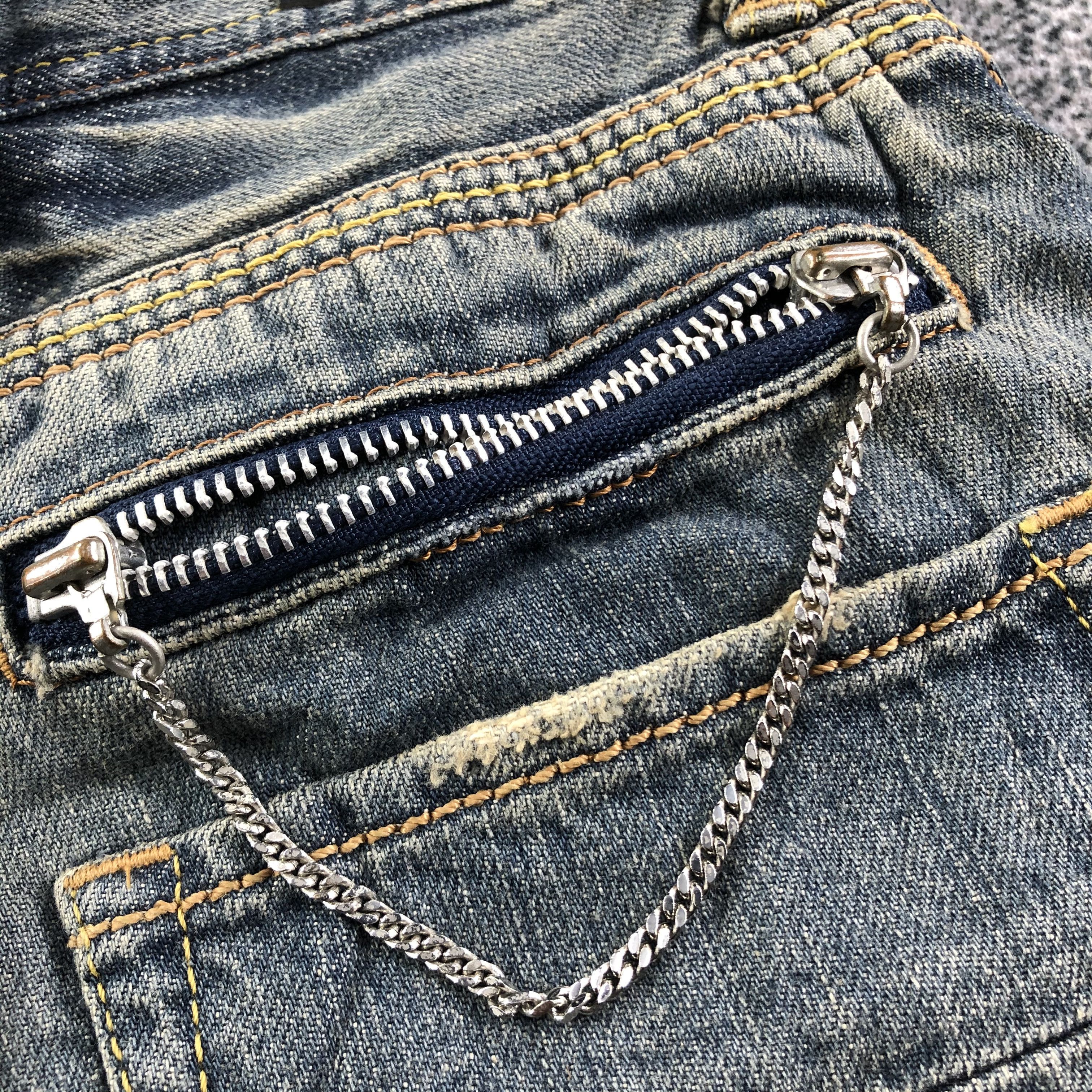 Chealseagarb Jeans Rusty Wash Zipper Pocket Denim KJ1829