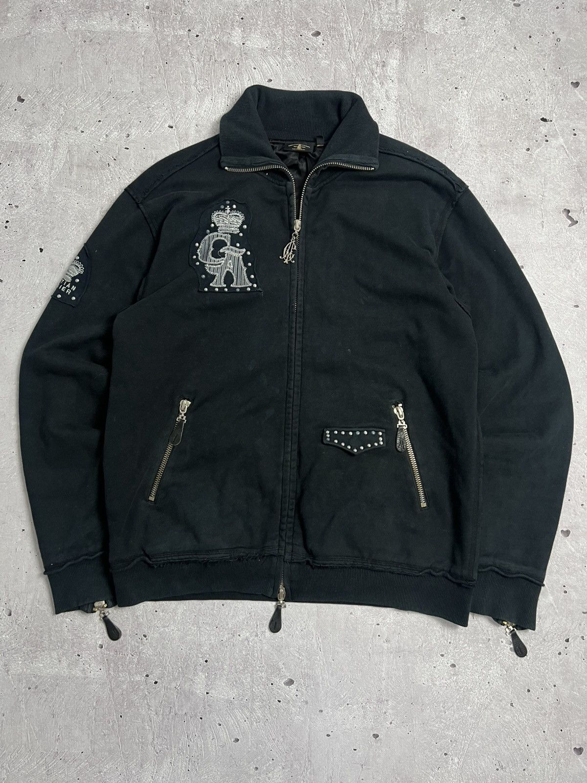 Christian Audigier Vintage Y2K Christian Audigier Zip Sweatshirt Size US L / EU 52-54 / 3 - 9 Thumbnail