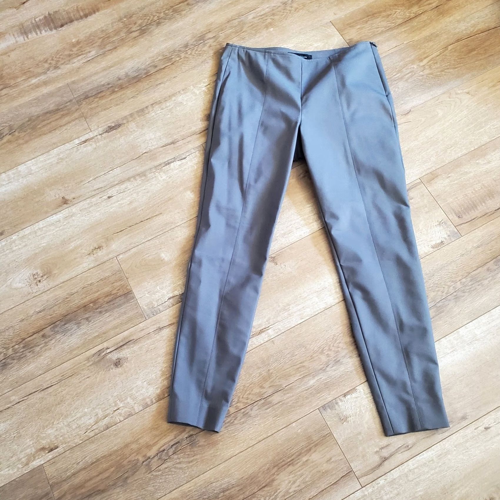 St. John St. John 2Pc Olive Military Green Jacket Blazer Stretch Pants Set 6 Cotton Wool Knit Style Solid Pattern Suit S 局 Size 28" / US 6 / IT 42 - 6 Thumbnail