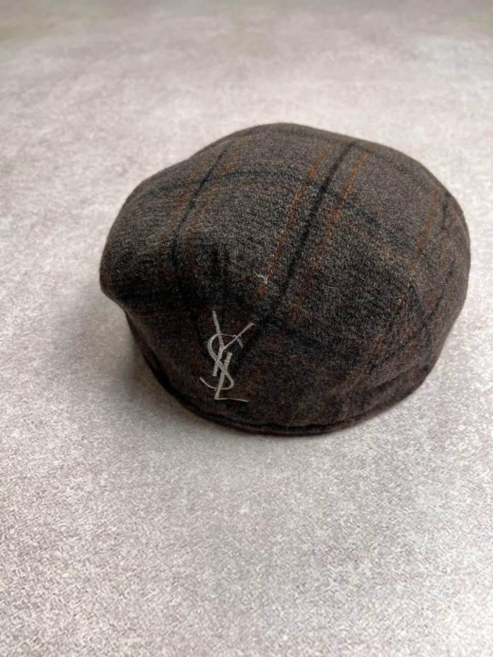 Saint Laurent Paris × Vintage × Yves Saint Laurent VINTAGE YSL YVES SAINT LAURENT BIG LOGO BERET HAT OS Size ONE SIZE - 6 Thumbnail
