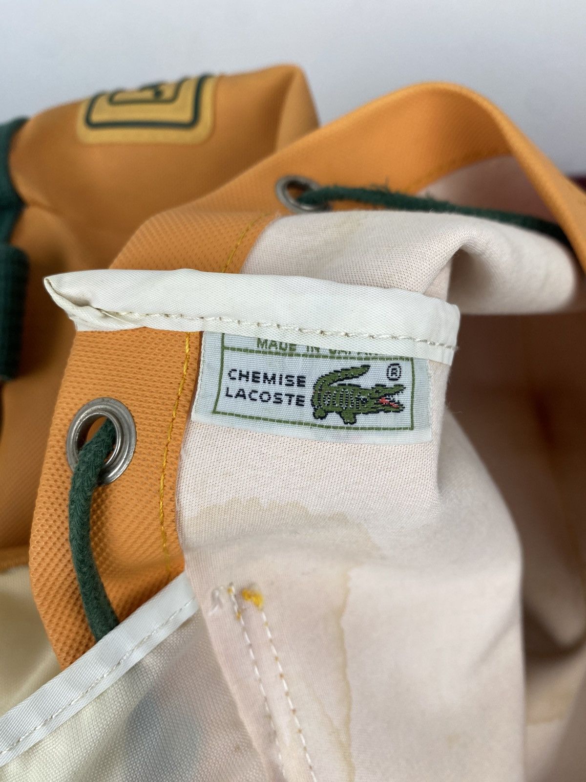Lacoste 2000’s Lacoste Japan Green Orange Rucksack Size ONE SIZE - 2 Thumbnail