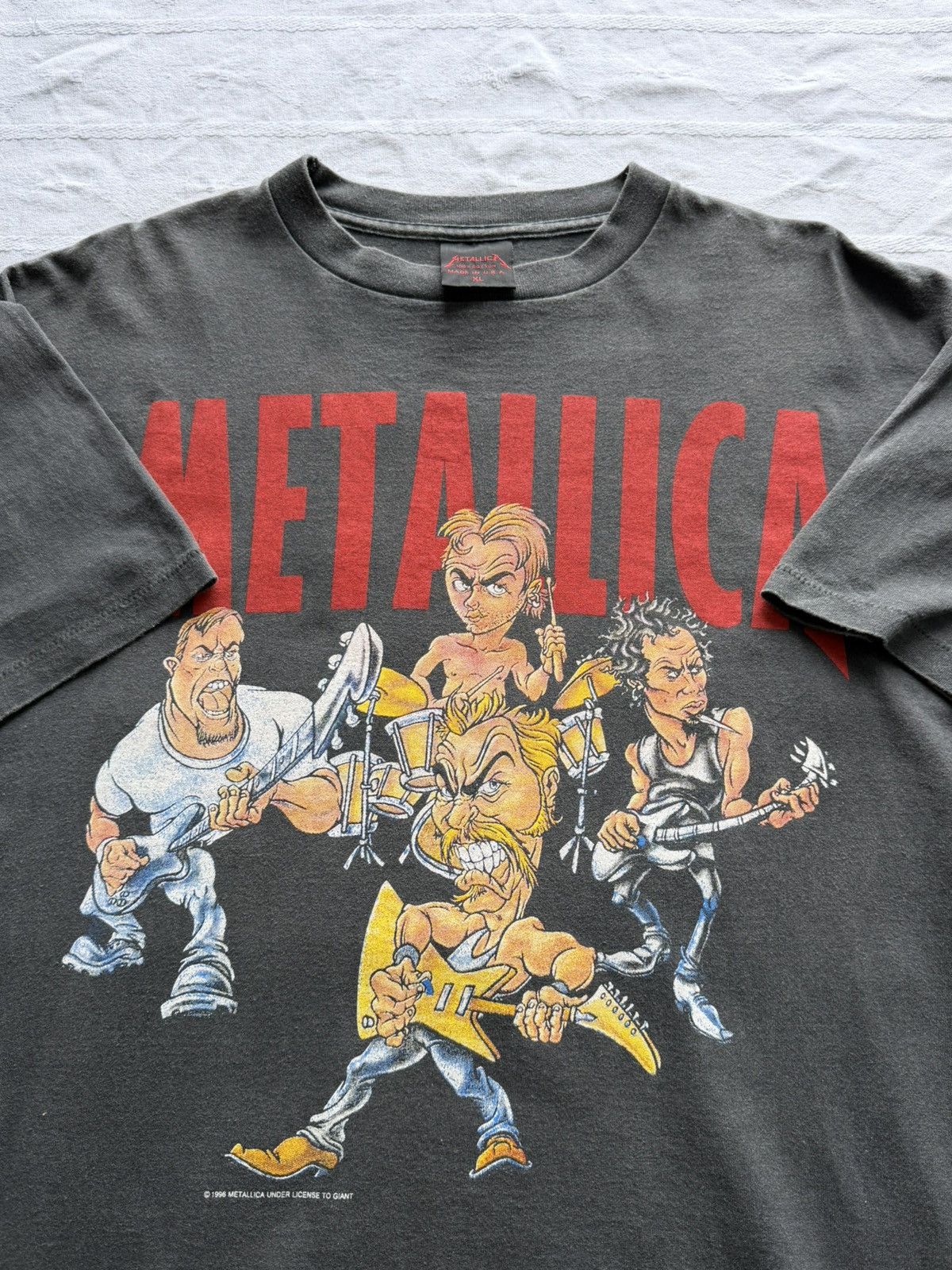 Band Tees Vintage 1996 Metallica Band Tour T-Shirt Tee Size US XL / EU 56 / 4 - 6 Thumbnail