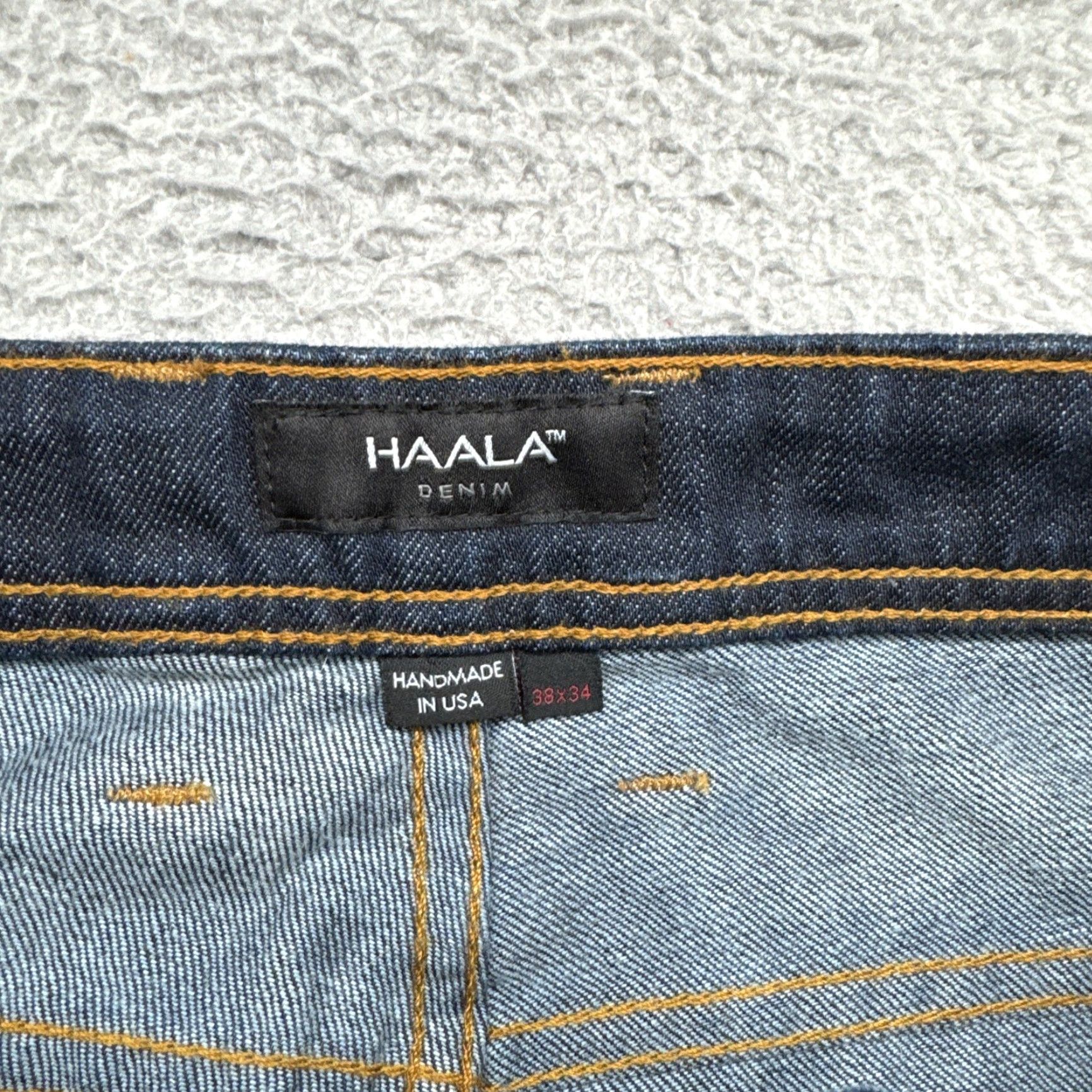 Vintage Haala Crosby Straight Jeans Men's 38x34 Dark Wash Cotton Denim 5-Pocket USA Made Size US 38 / EU 54 - 5 Thumbnail