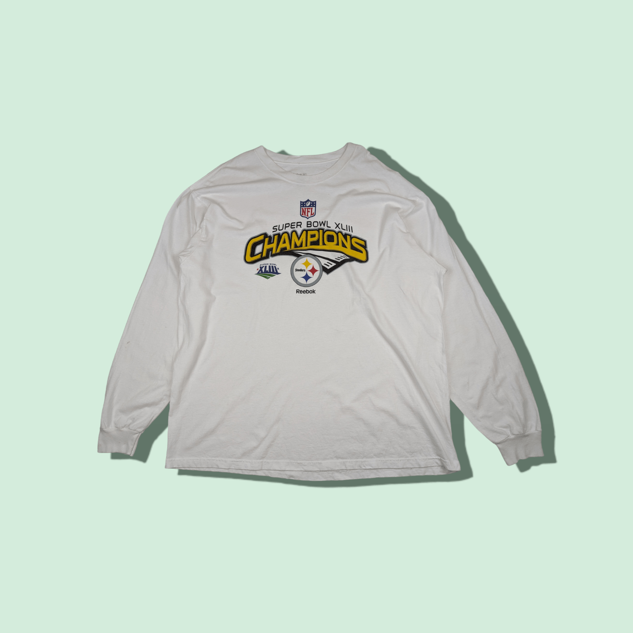 NFL REEBOK NFL Super Bowl XLIII Champion Long Sleeve T-Shirt Size US XXL / EU 58 / 5 - 1 Thumbnail