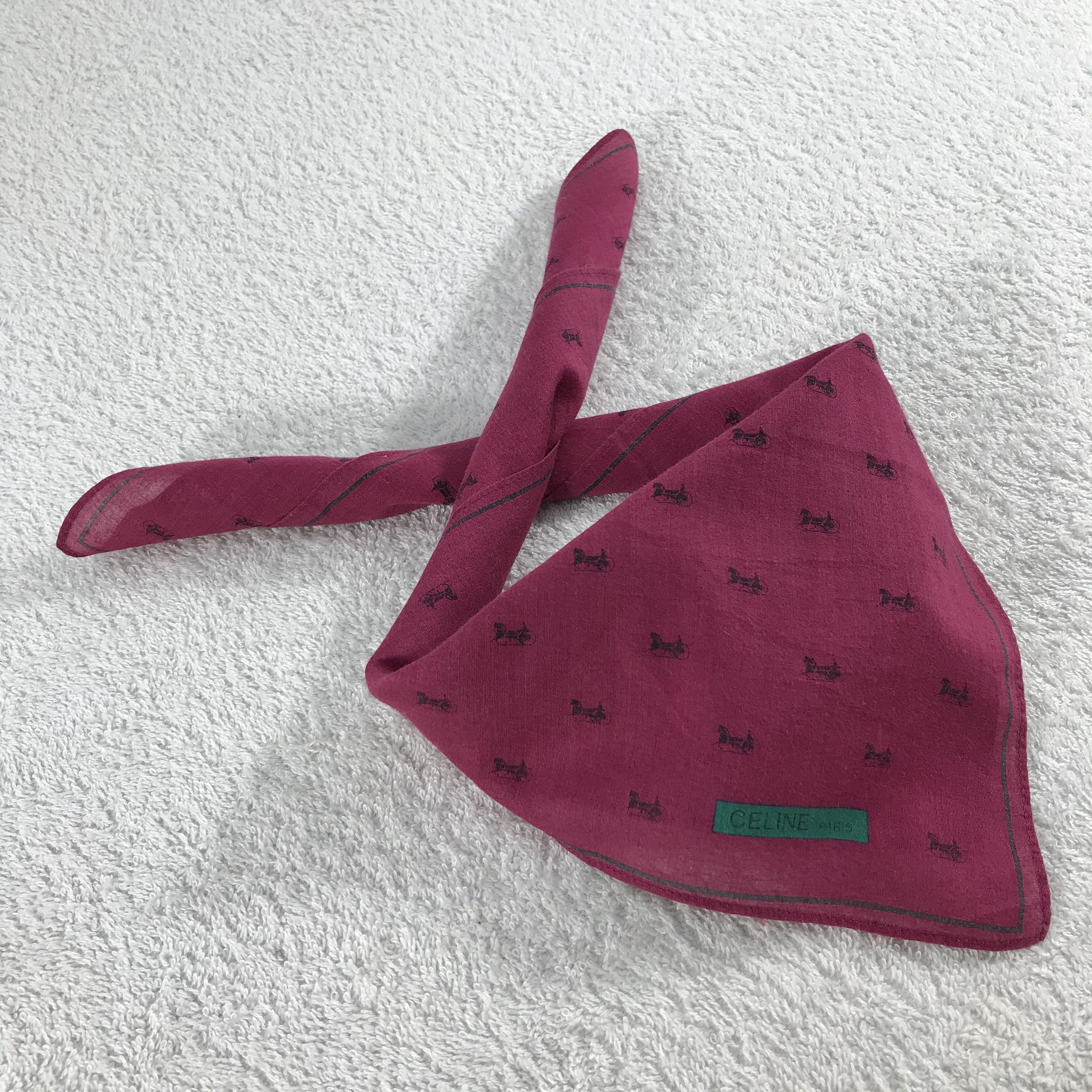 Celine × Vintage Celine Bandana / Handkerchief / Neckerchief - S365 Size ONE SIZE - 4 Thumbnail