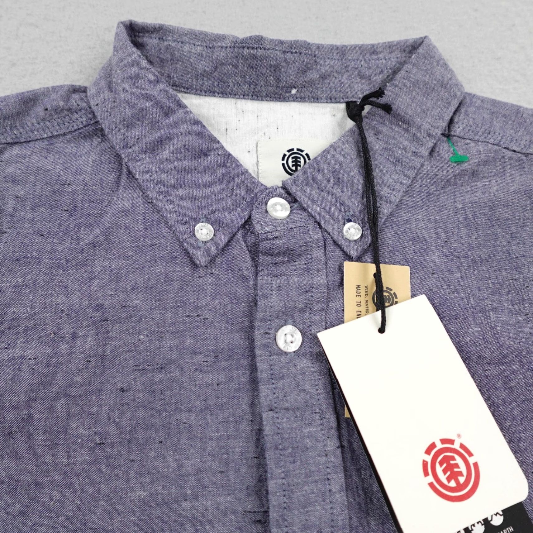 Element Element Shirt Mens Medium Blue Greene Neps Button Up Skateboarding Skater NEW Size US M / EU 48-50 / 2 - 2 Thumbnail