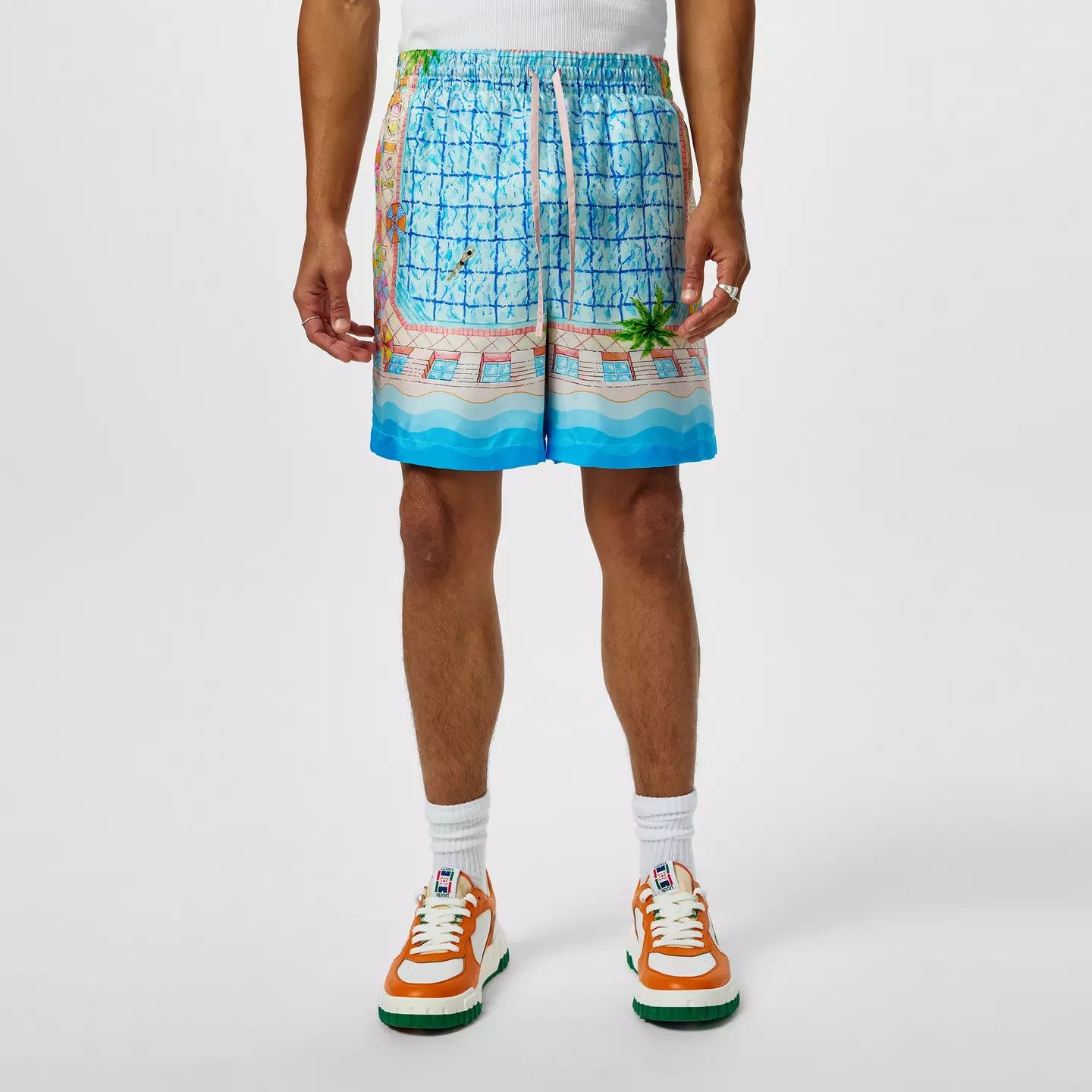 Casablanca o1g2r1mq0426 Silk Pool Shorts in Multicolor Size US 30 / EU 46 - 2 Thumbnail