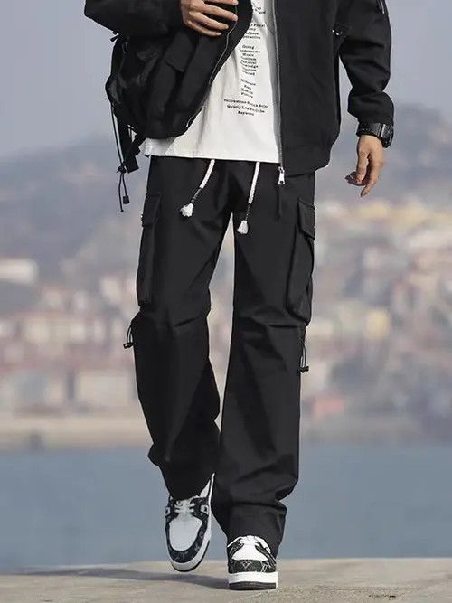 Japanese Brand Noriyo x Riyo Black High Street Vintage Loose Casual Pants Size US 29 - 4 Thumbnail