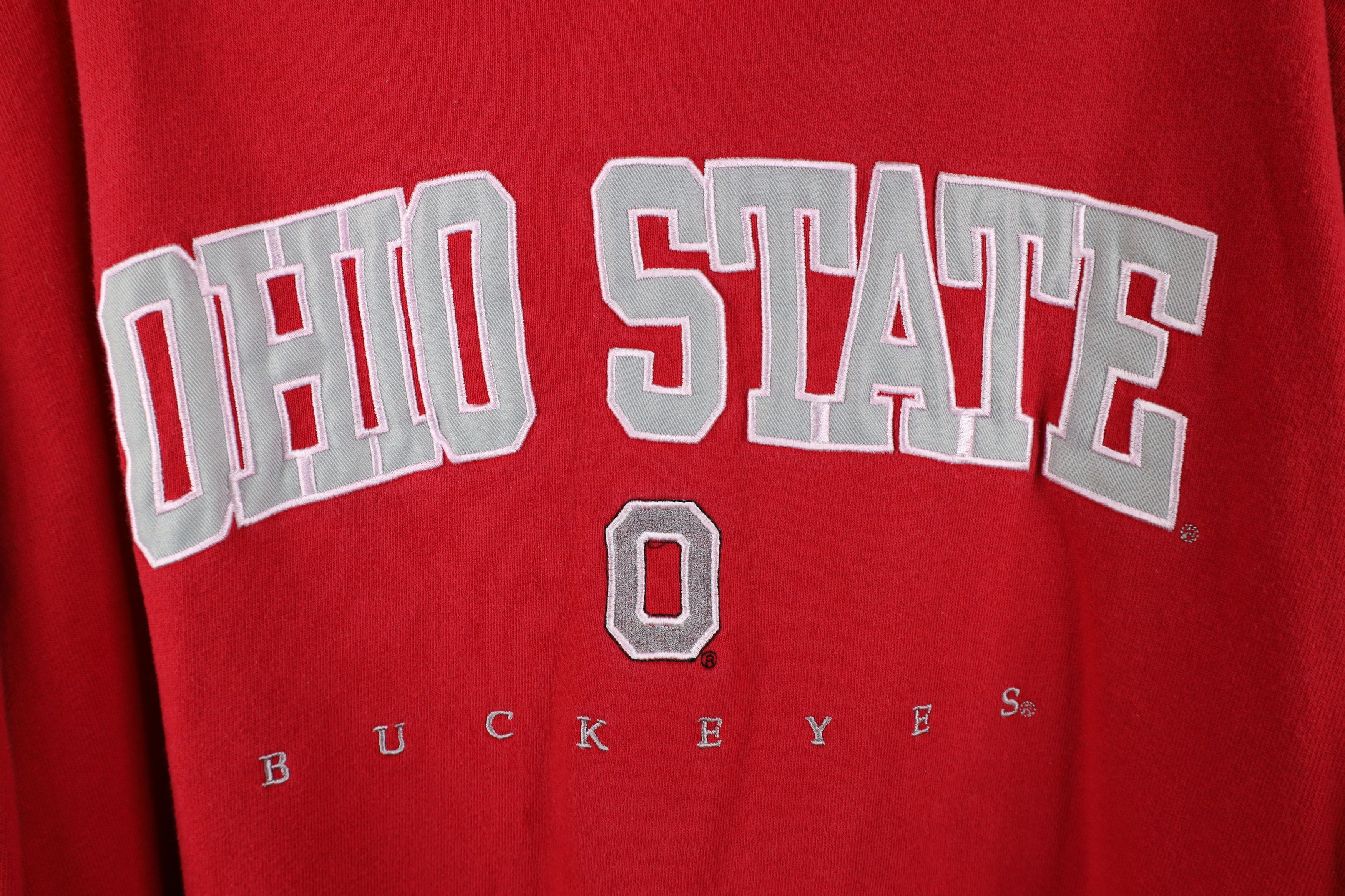 Vintage Vintage 90s Ohio State University Hoodie Sweatshirt Red Size US XXL / EU 58 / 5 - 4 Thumbnail