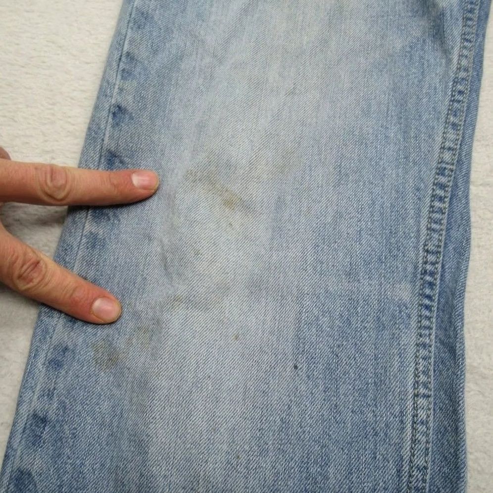 Levi's Levi's 505 Jeans Men Regular Fit Light Wash Denim 33x31 Whiskering Fade Distressed Size US 33 - 4 Thumbnail