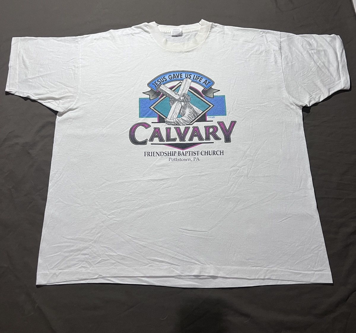 Vintage Vintage 90s Jesus God Holy Bible Promo Tee 3XL Oversized Size US XXL / EU 58 / 5 - 2 Thumbnail