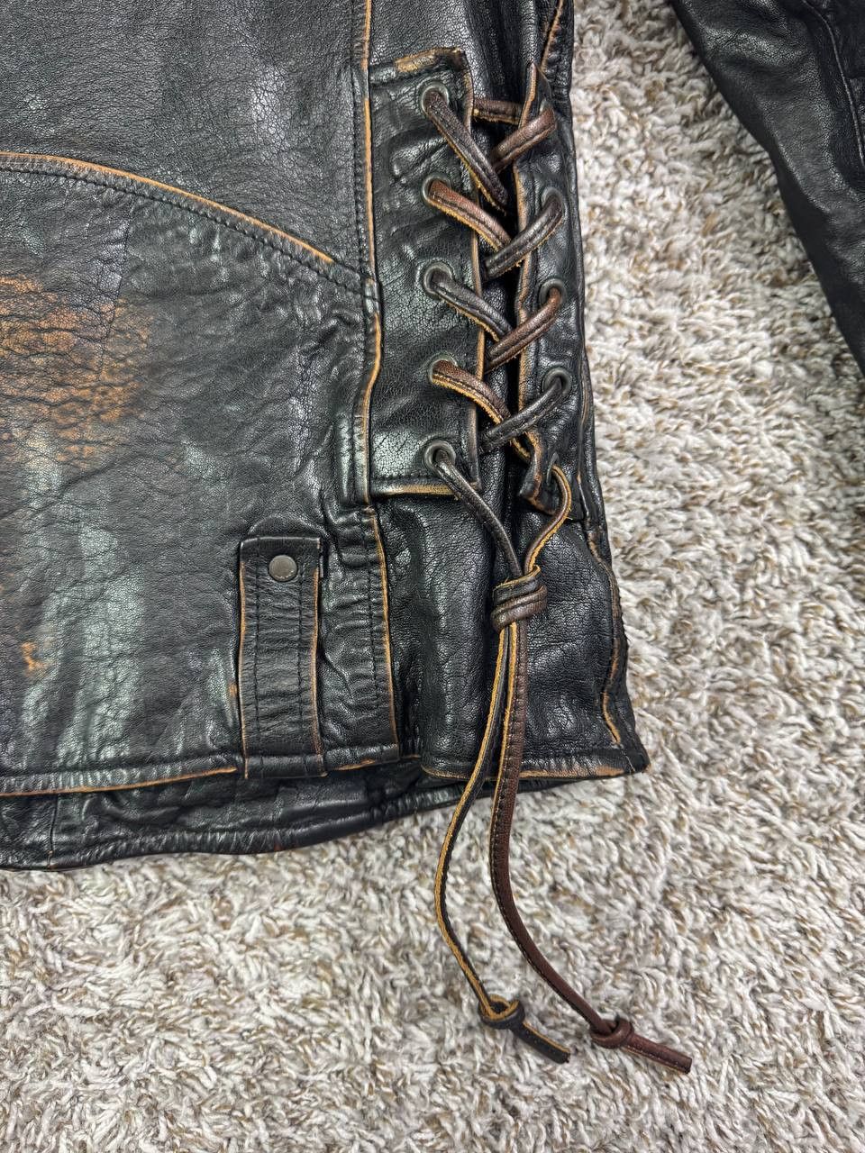 Andrew Marc Denim Leathers by Marc Moto Motorcycle Leather Jacket Size US L / EU 52-54 / 3 - 19 Thumbnail