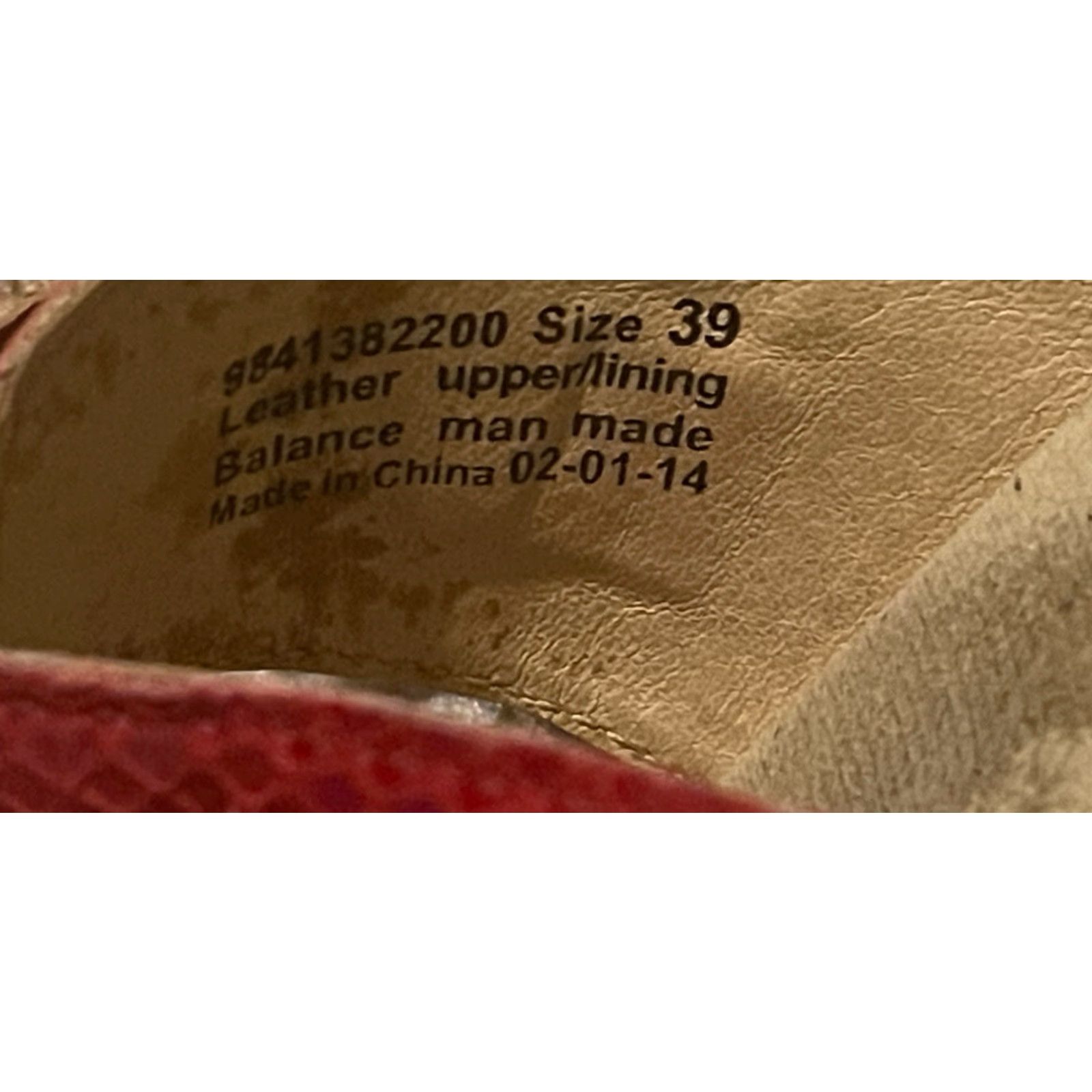 Dansko Dansko Sophie Red Snakeskin Leather Clog Sandals Slip On EU 39 US 8.5-9 Womens Walking Medium (M) Open Toe Wedge Sandal Casual Shoes Size US 8.5 / IT 38.5 - 6 Thumbnail