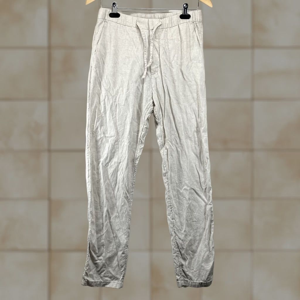 H&M H&M Women's Pants XS Beige Ivory Lagenlook Taper Drawstring Casual Size 26" / US 2 / IT 38 - 1 Thumbnail