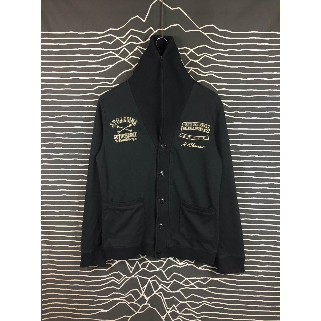 In The Attic × Japanese Brand × Seditionaries In The Attic Homme Skull Embroidered Shawl Collar Cardigan Size US M / EU 48-50 / 2 - 11 Thumbnail